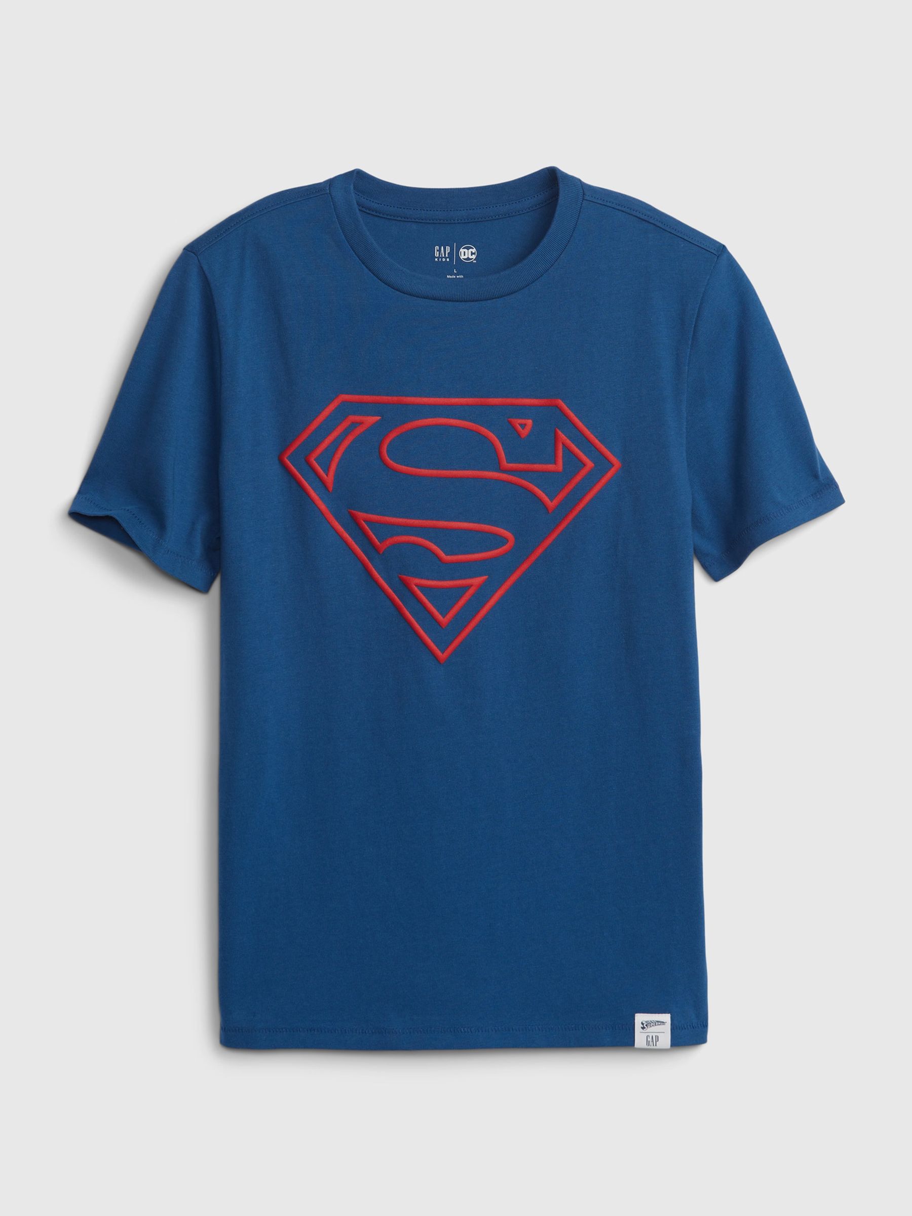 Blue Superman Superman Logo Graphic Organic Cotton Short Sleeve T-Shirt (4-13yrs) - Image 1 of 3