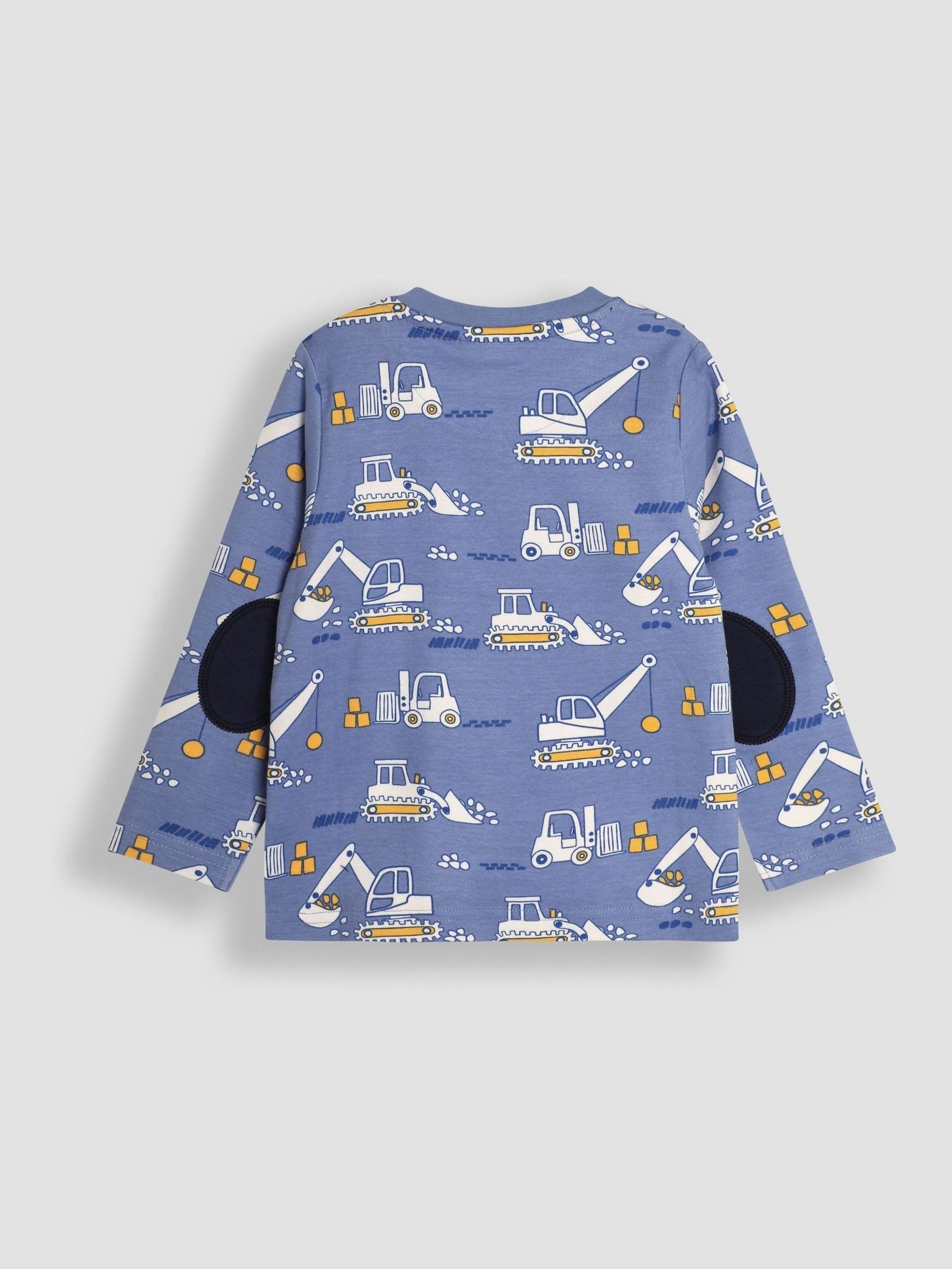 Blue Construction Print & Stripe Long Sleeve 2-Pack Tops - Image 3 of 5
