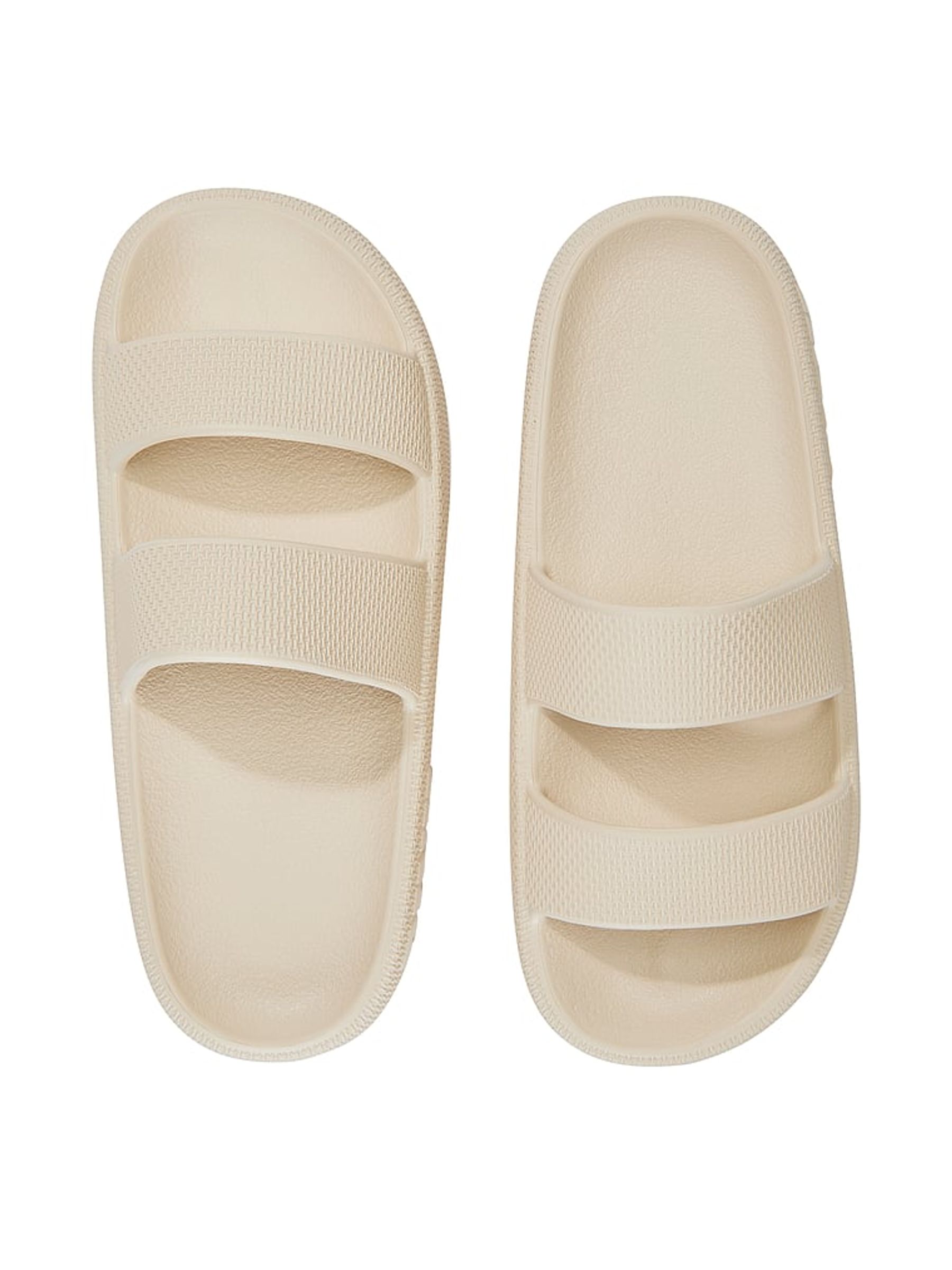 Canvas Cream Double Strap Pillow Sliders - Image 2 of 2