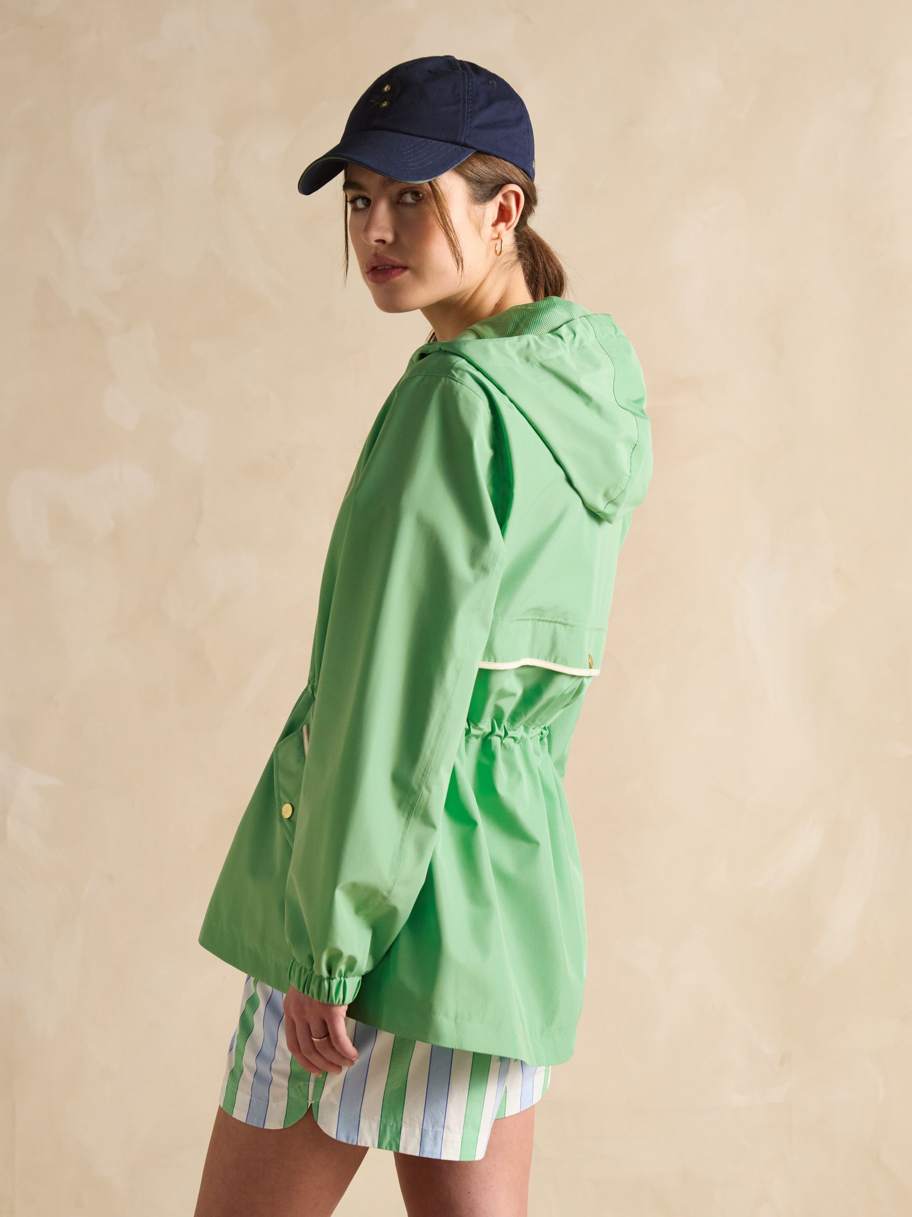 Holt Green Packable Waterproof Raincoat with Hood - Image 4 of 10
