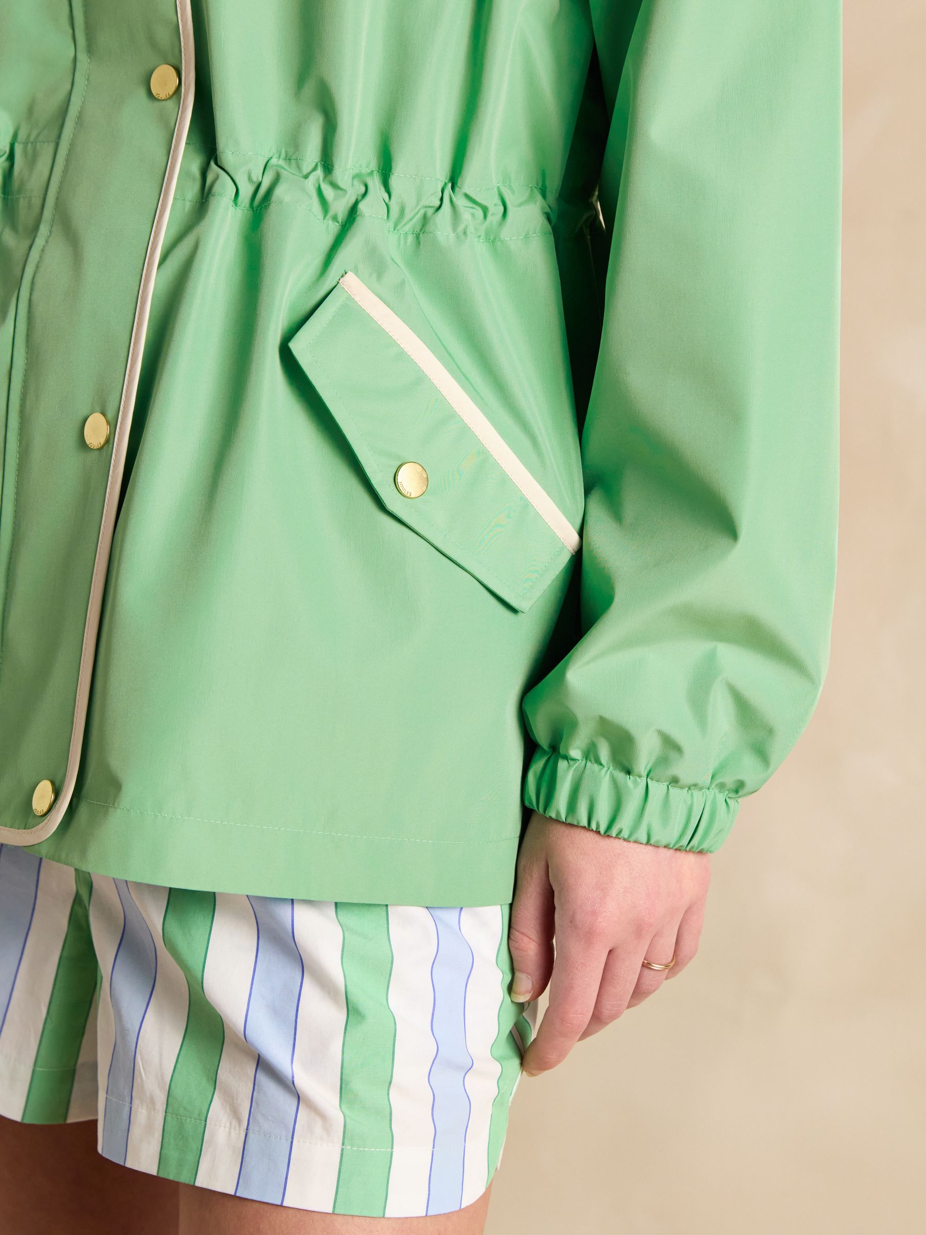 Holt Green Packable Waterproof Raincoat with Hood - Image 8 of 10