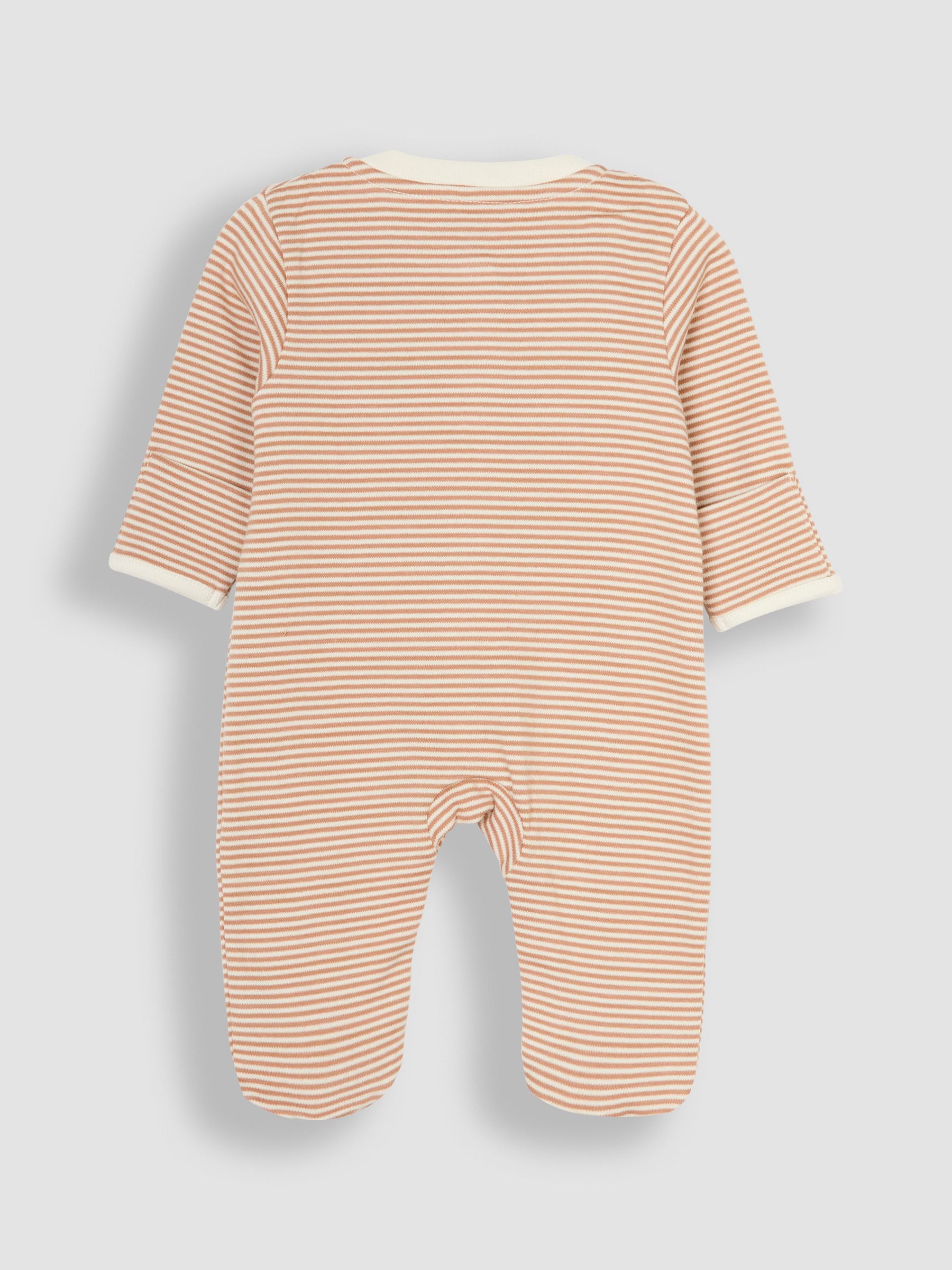Natural Cream Cotton Footed Animal Print Sleepsuits 3-Pack - Image 7 of 7
