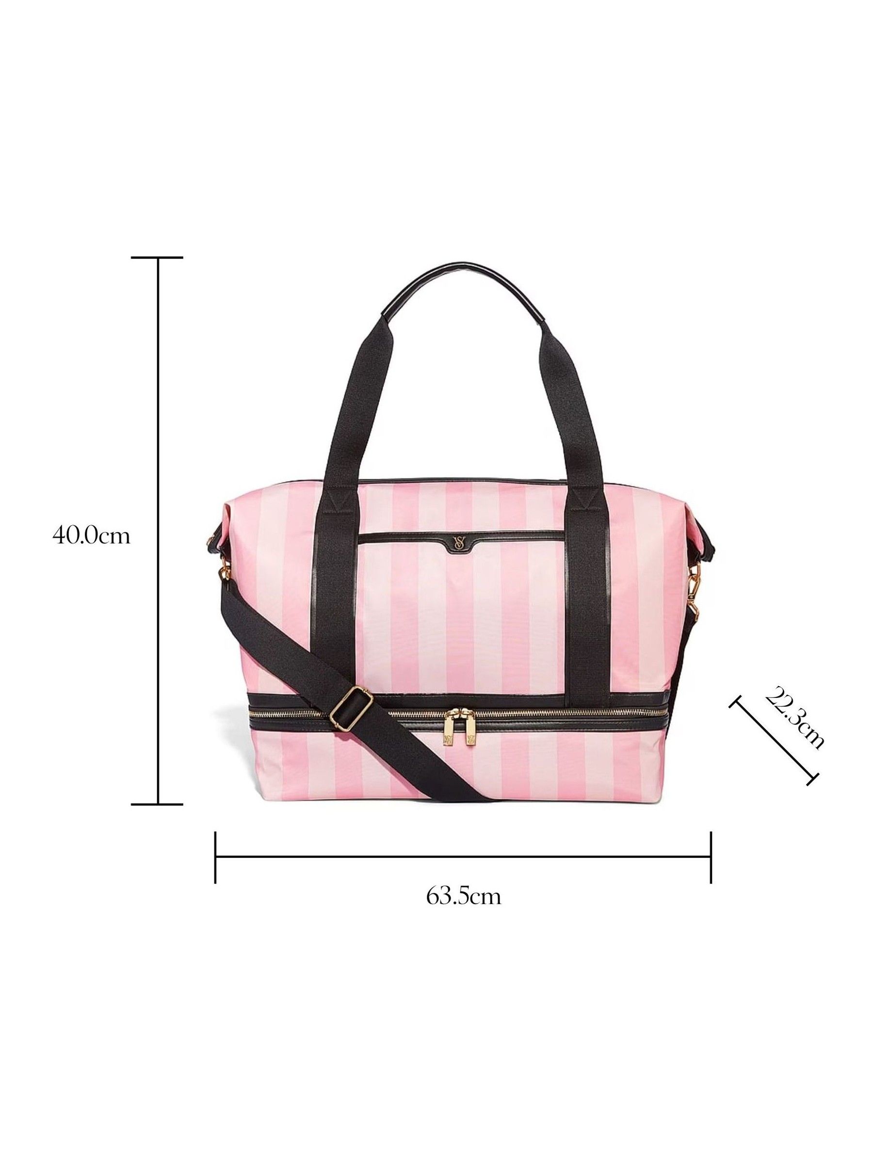 Iconic Stripe Pink Travel Weekender Bag - Image 4 of 4