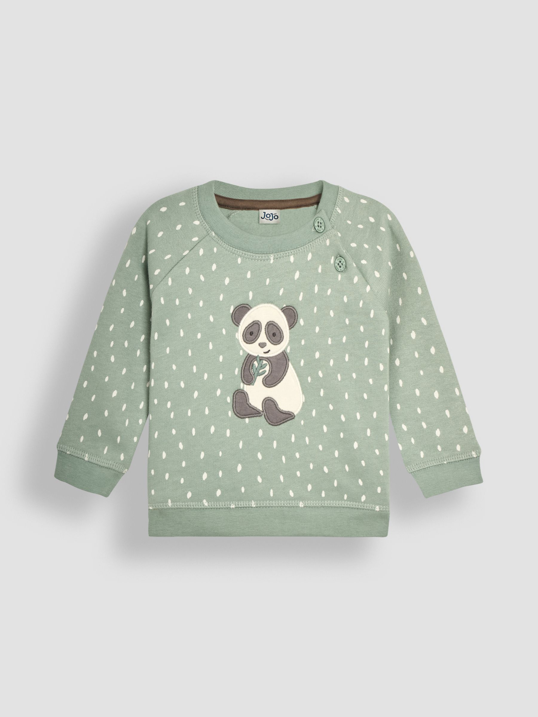 Green Baby Panda Sweatshirt And Cosy Trousers Set - Image 2 of 5