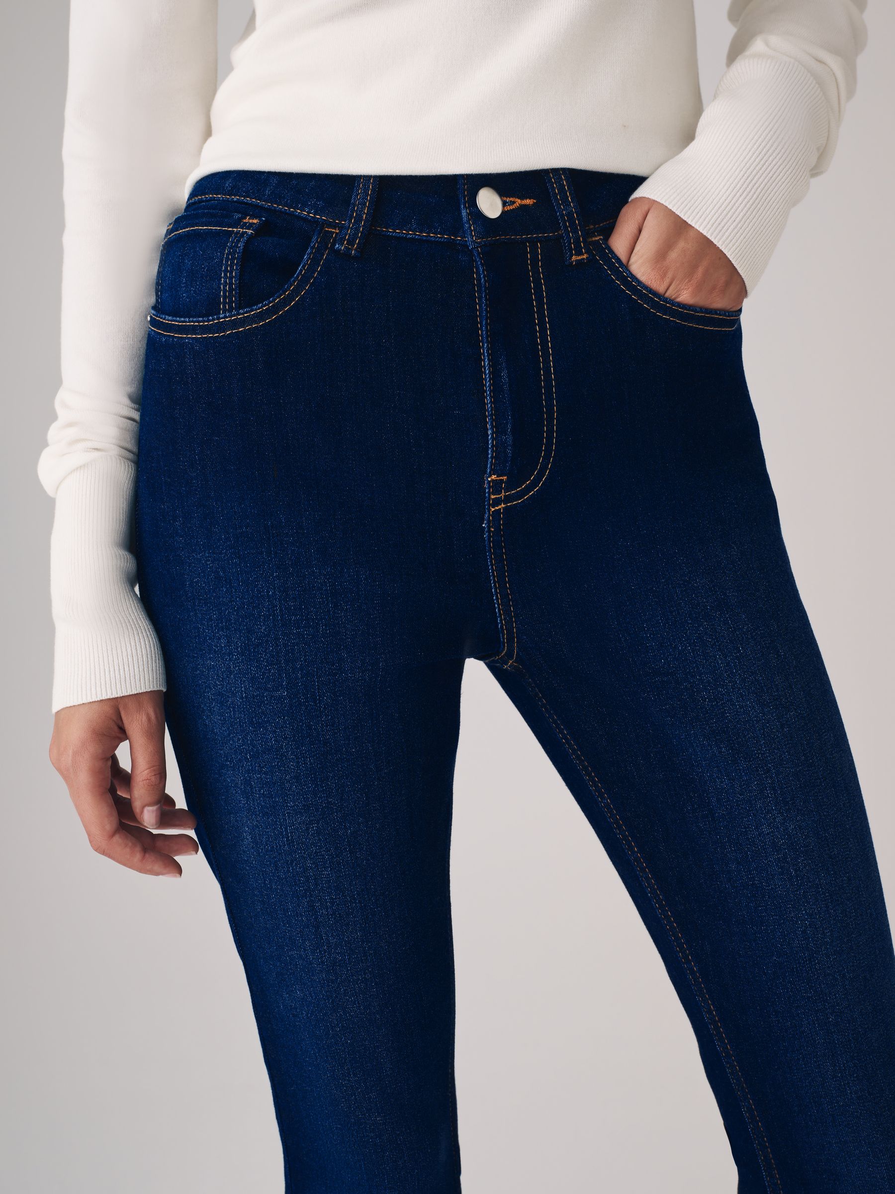 Mid Blue/Black 2 Pack Flared Denim Jeans - Image 6 of 6