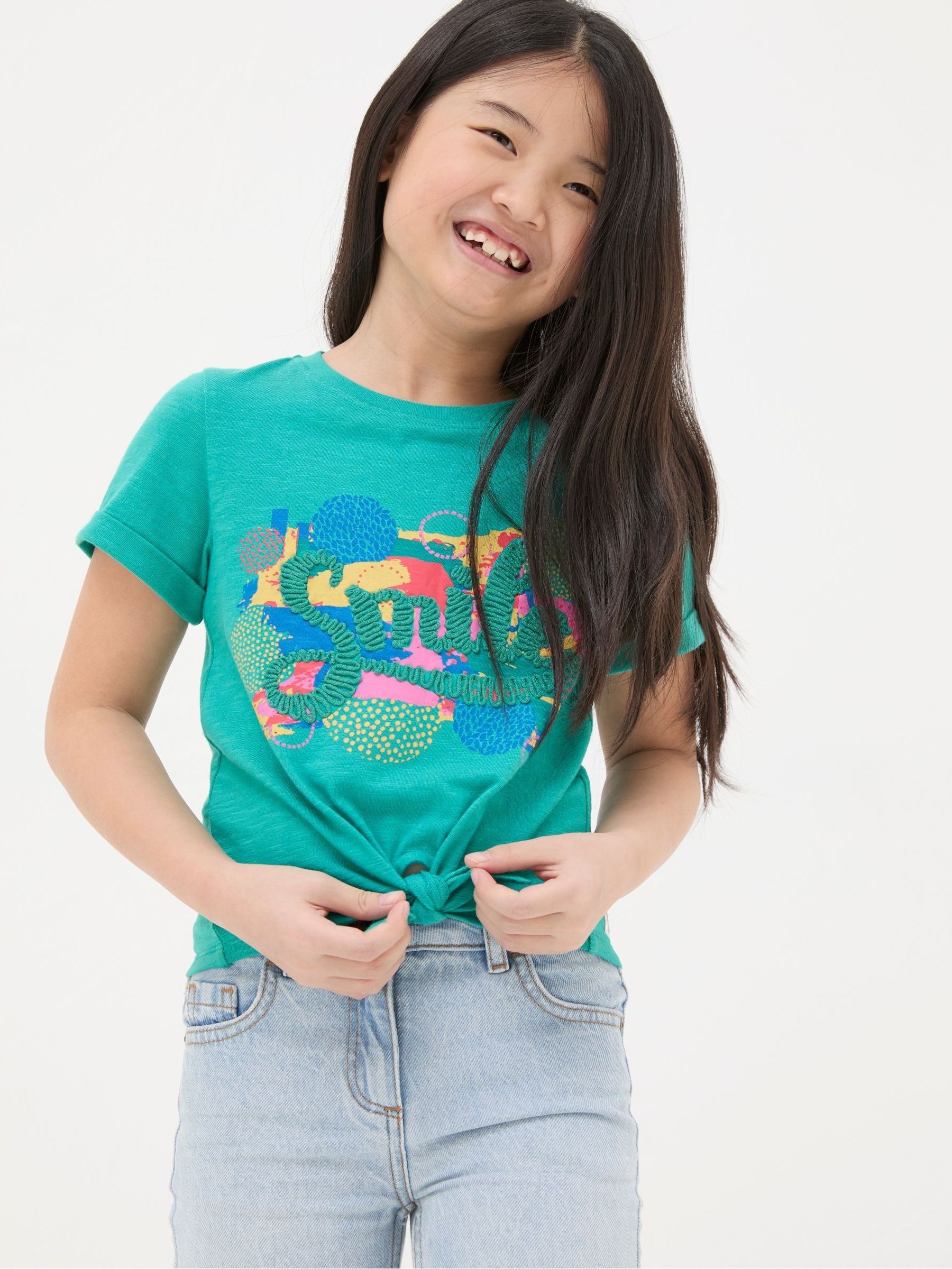 Blue Smile Graphic T-Shirt - Image 1 of 5