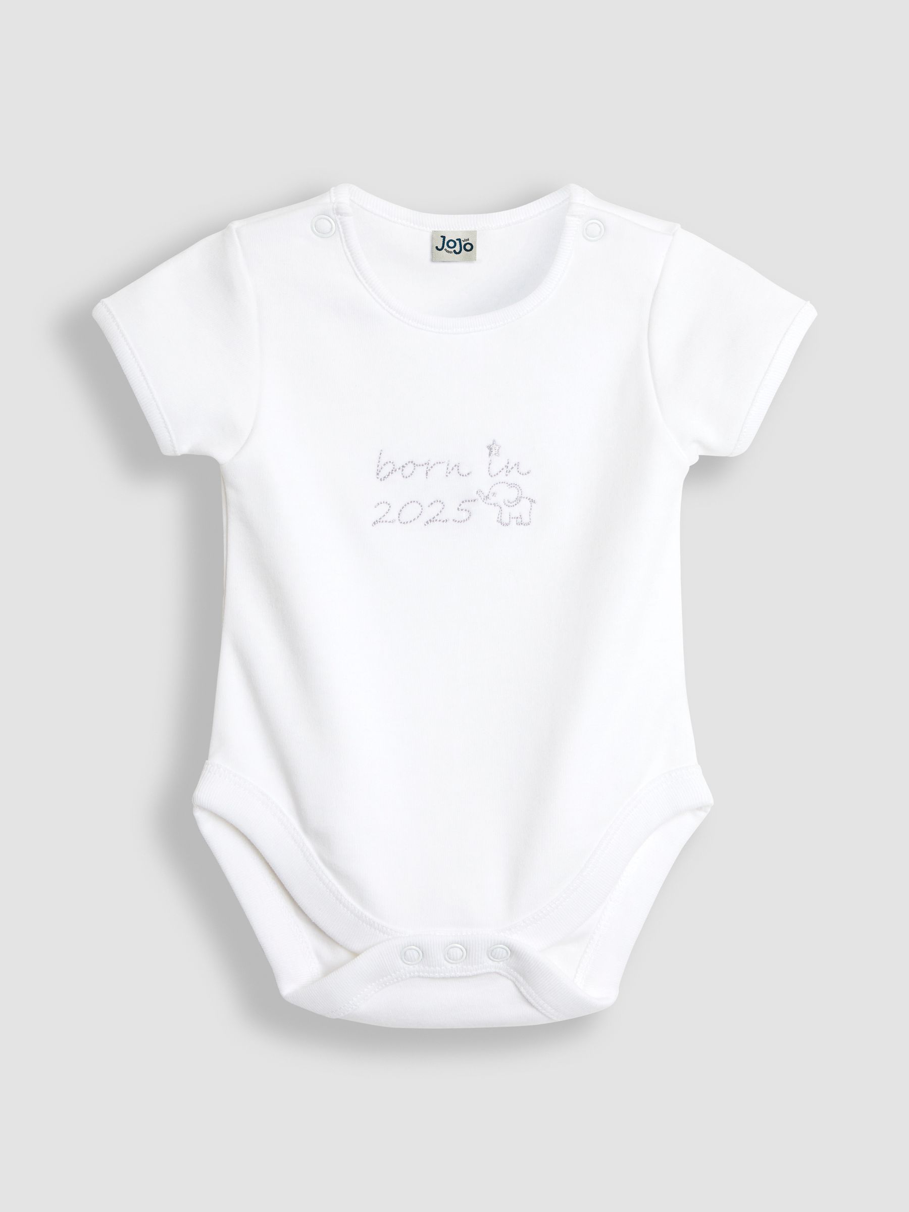 White Born In 2025 Embroidered Body - Image 1 of 3