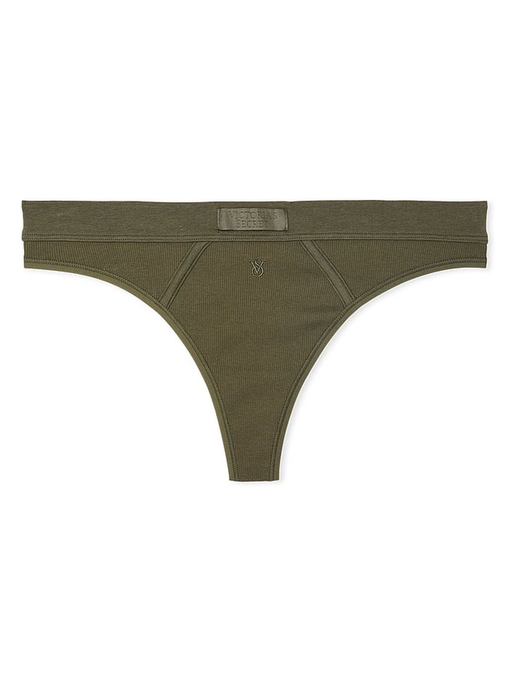 Casual Olive Green Thong Knickers - Image 3 of 3