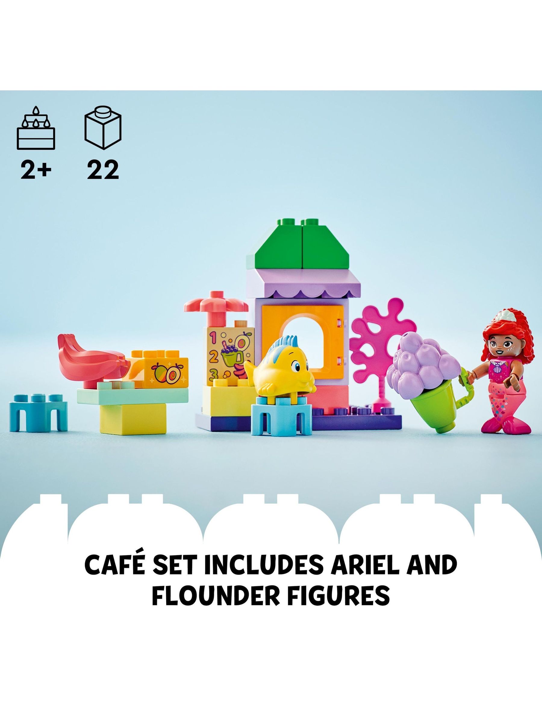 LEGO DUPLO Disney Ariel and Flounders Caf Stand - Image 5 of 7