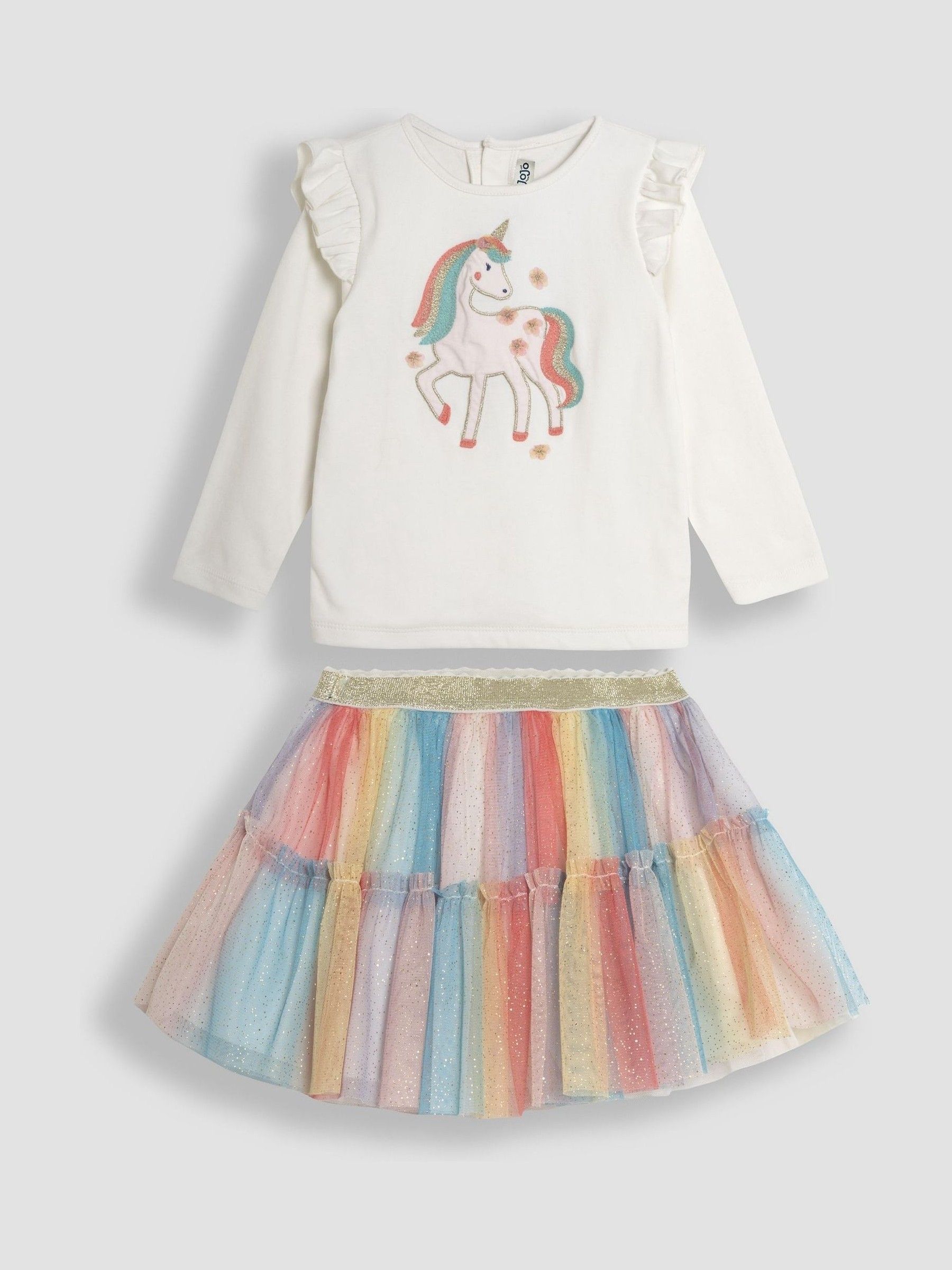 Cream Unicorn Top And Tulle Skirt Set - Image 2 of 7