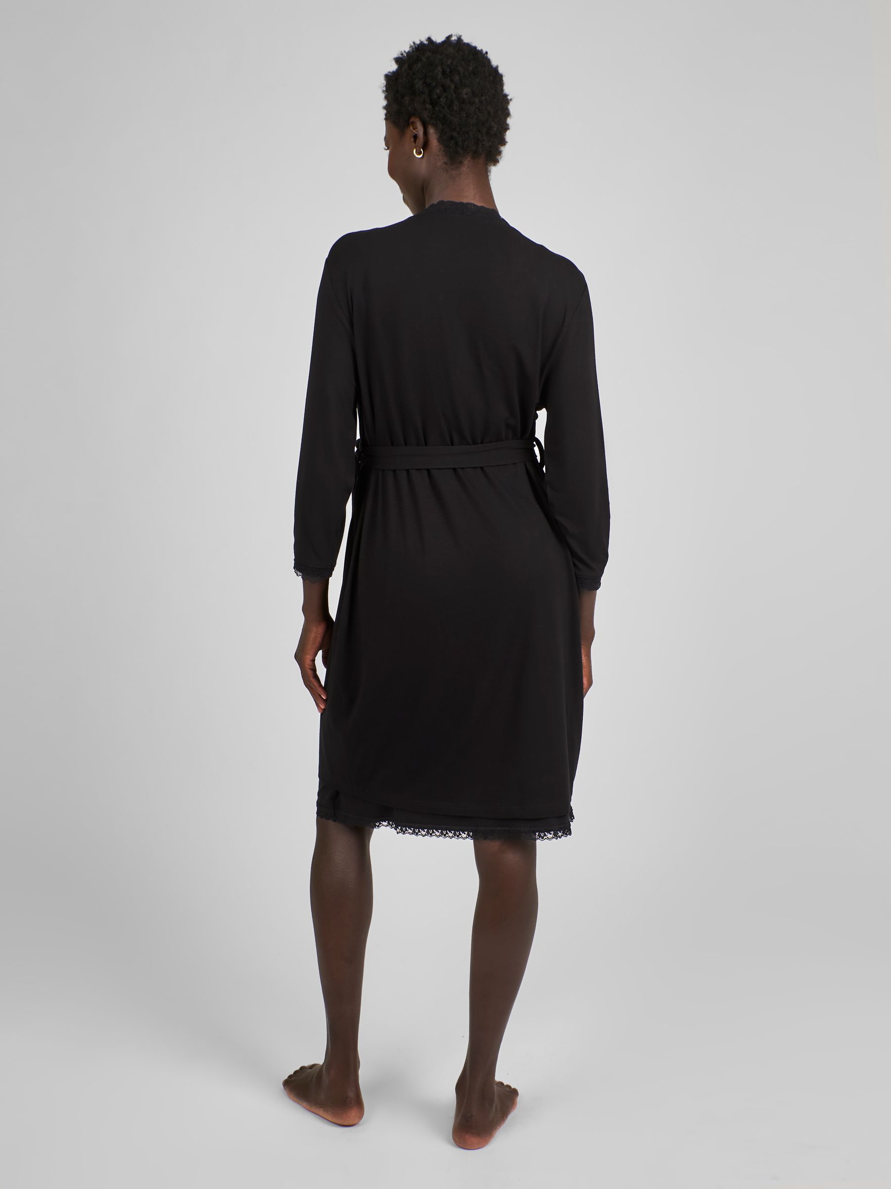 Black Maternity Lace Robe - Image 2 of 5