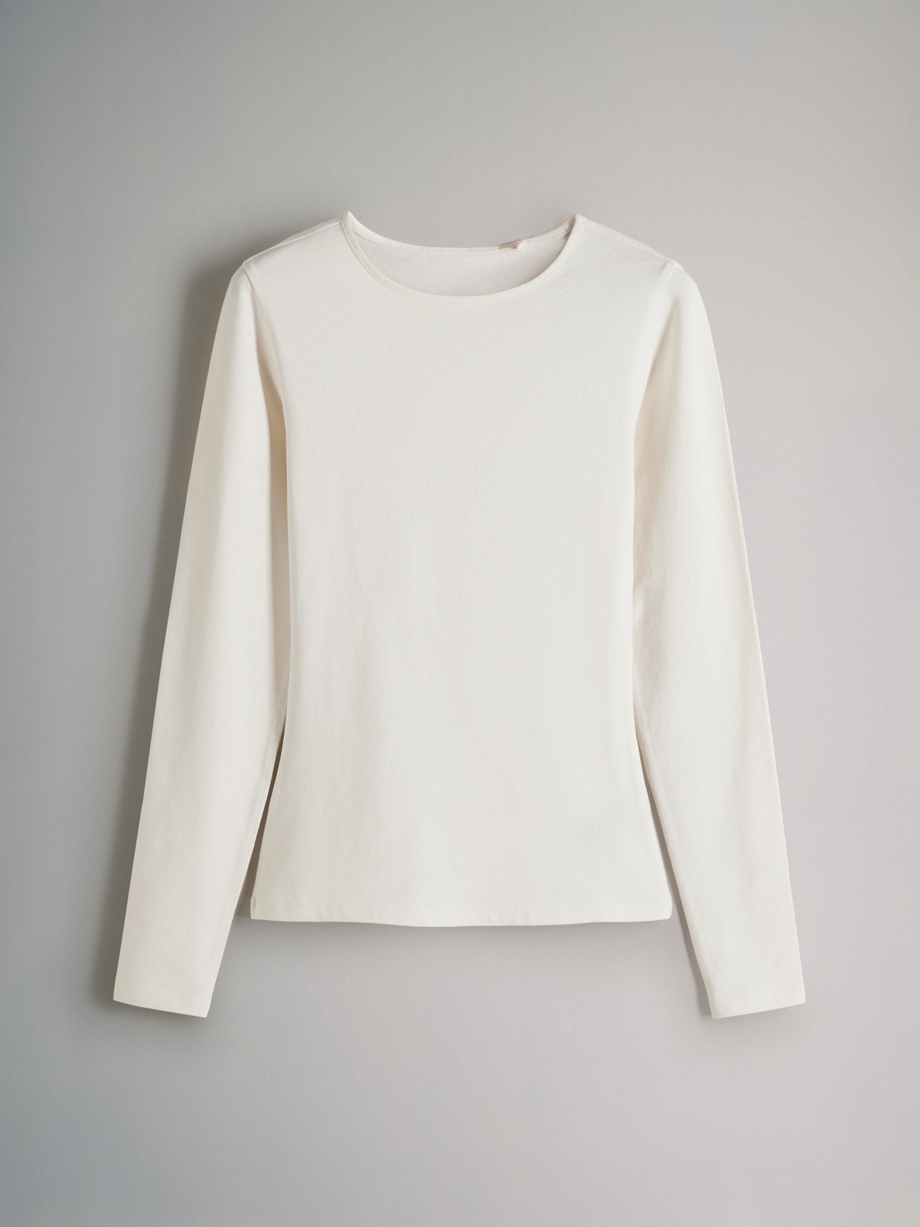 Light Grey/Light Pink/Slate Grey/Cream/Mauve Pink - 5 Pack Long Sleeve Crew Neck T-Shirts - Image 11 of 13
