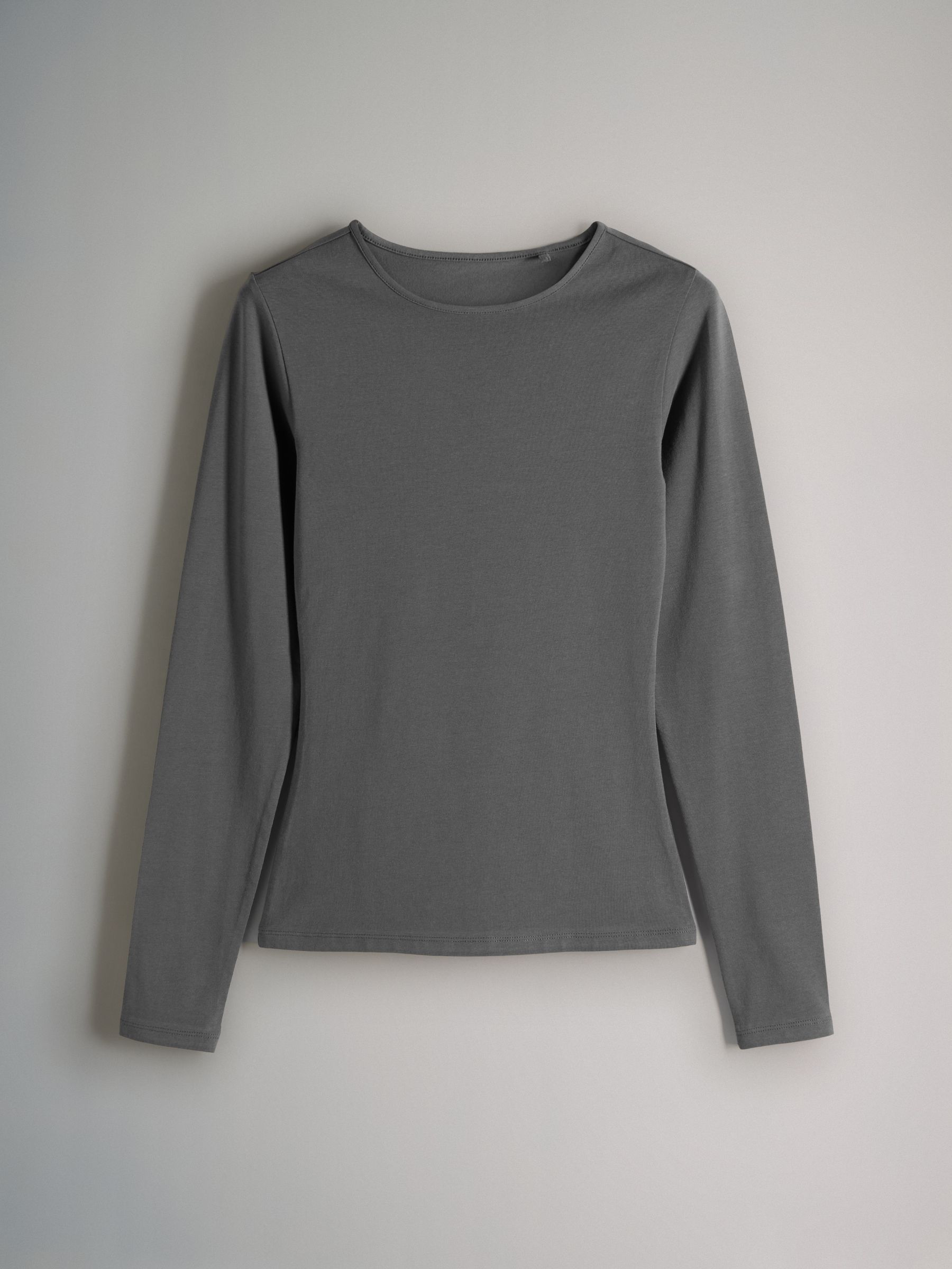 Light Grey/Light Pink/Slate Grey/Cream/Mauve Pink - 5 Pack Long Sleeve Crew Neck T-Shirts - Image 9 of 13