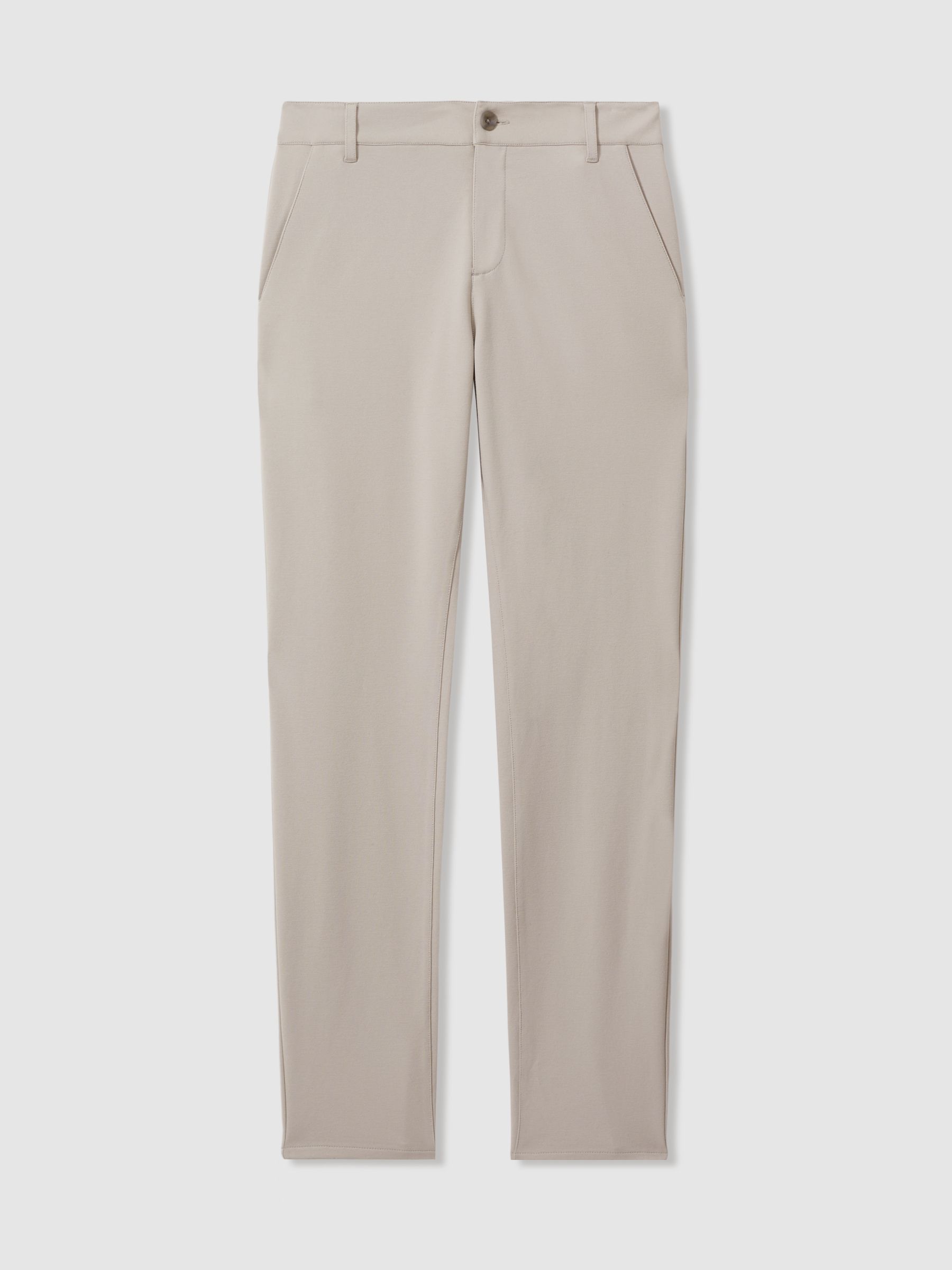 Paige Tapered Stretch Trousers in Oyster - Image 2 of 6