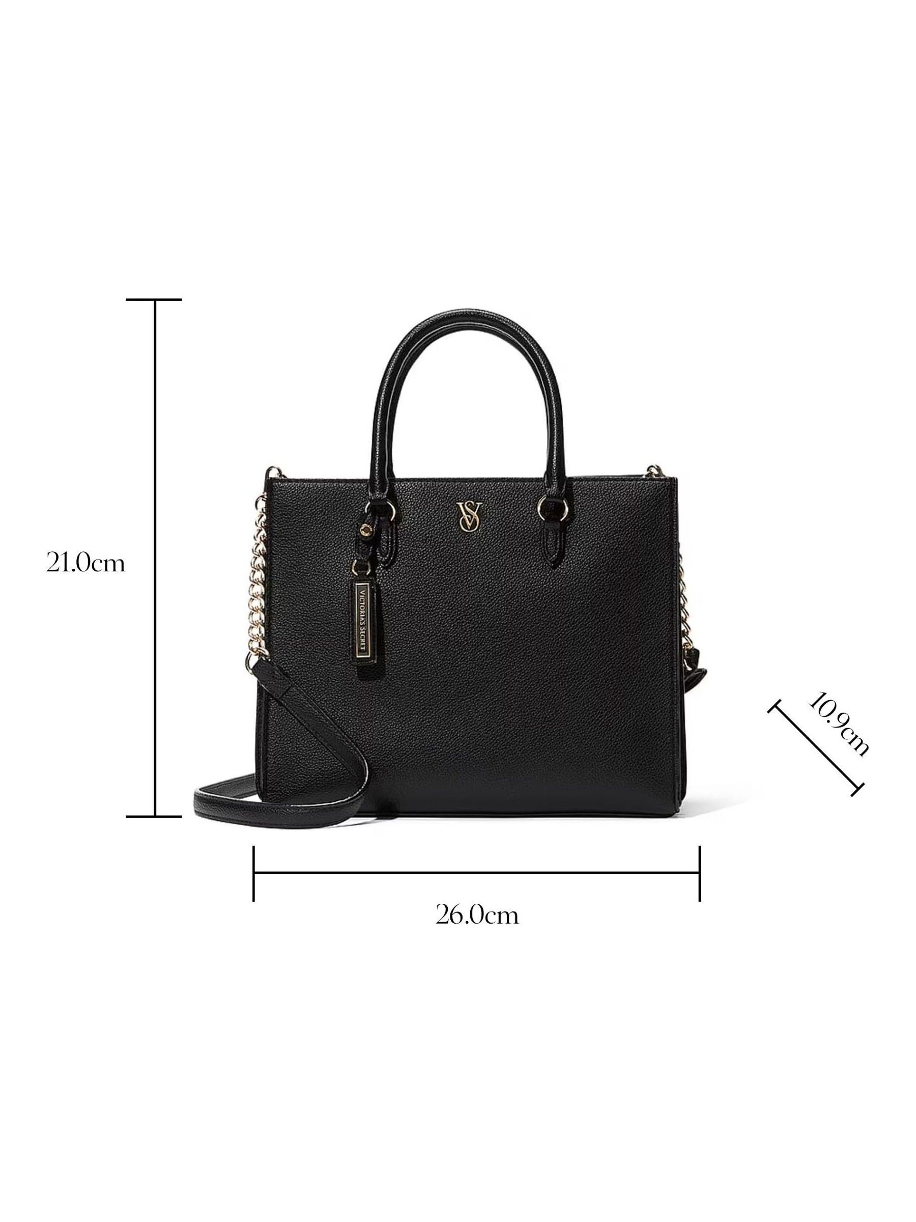 Black Pebble Satchel Bag - Image 4 of 4