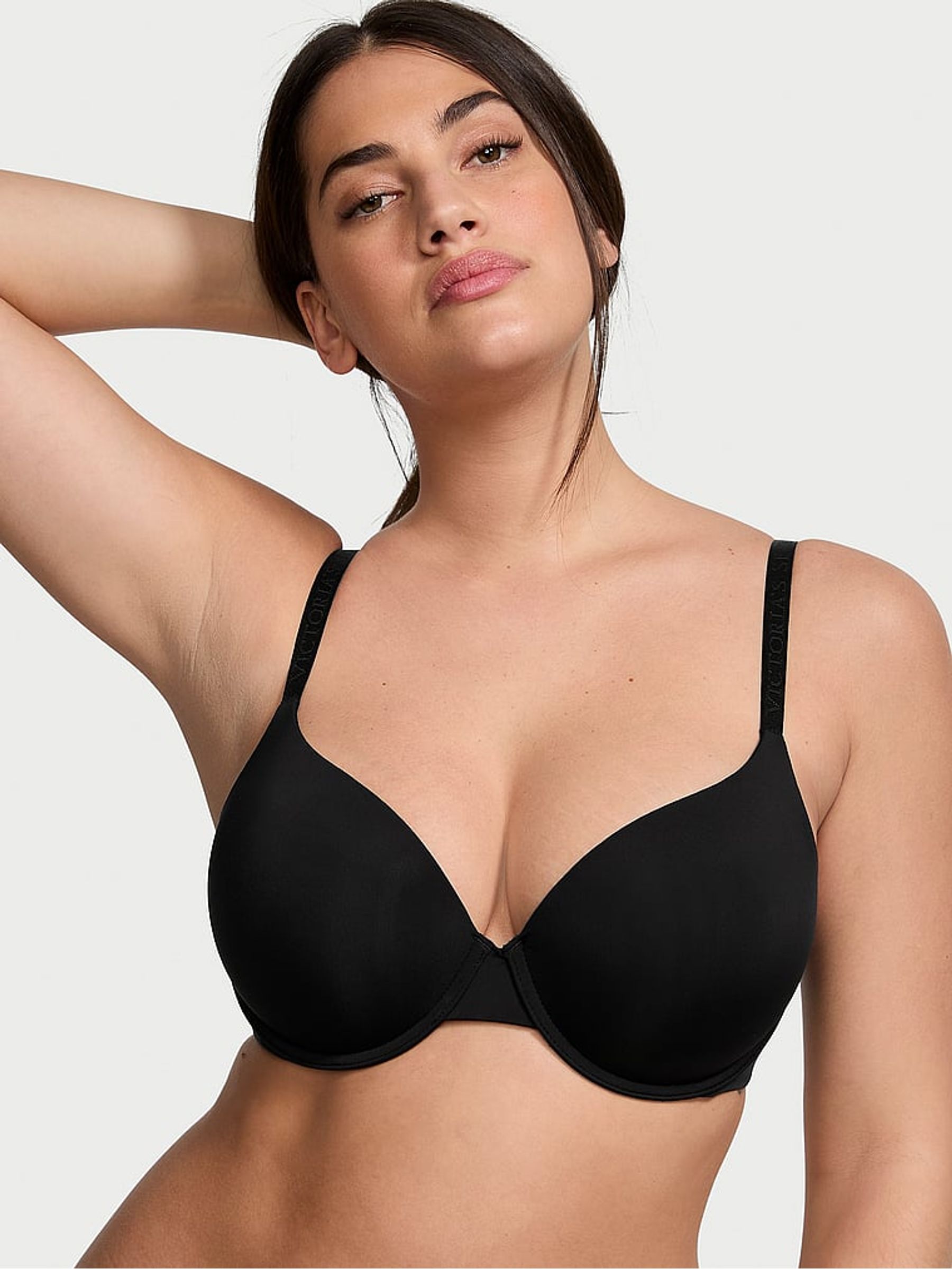 Black Strap Demi Lightly Lined Bra - Image 1 of 3