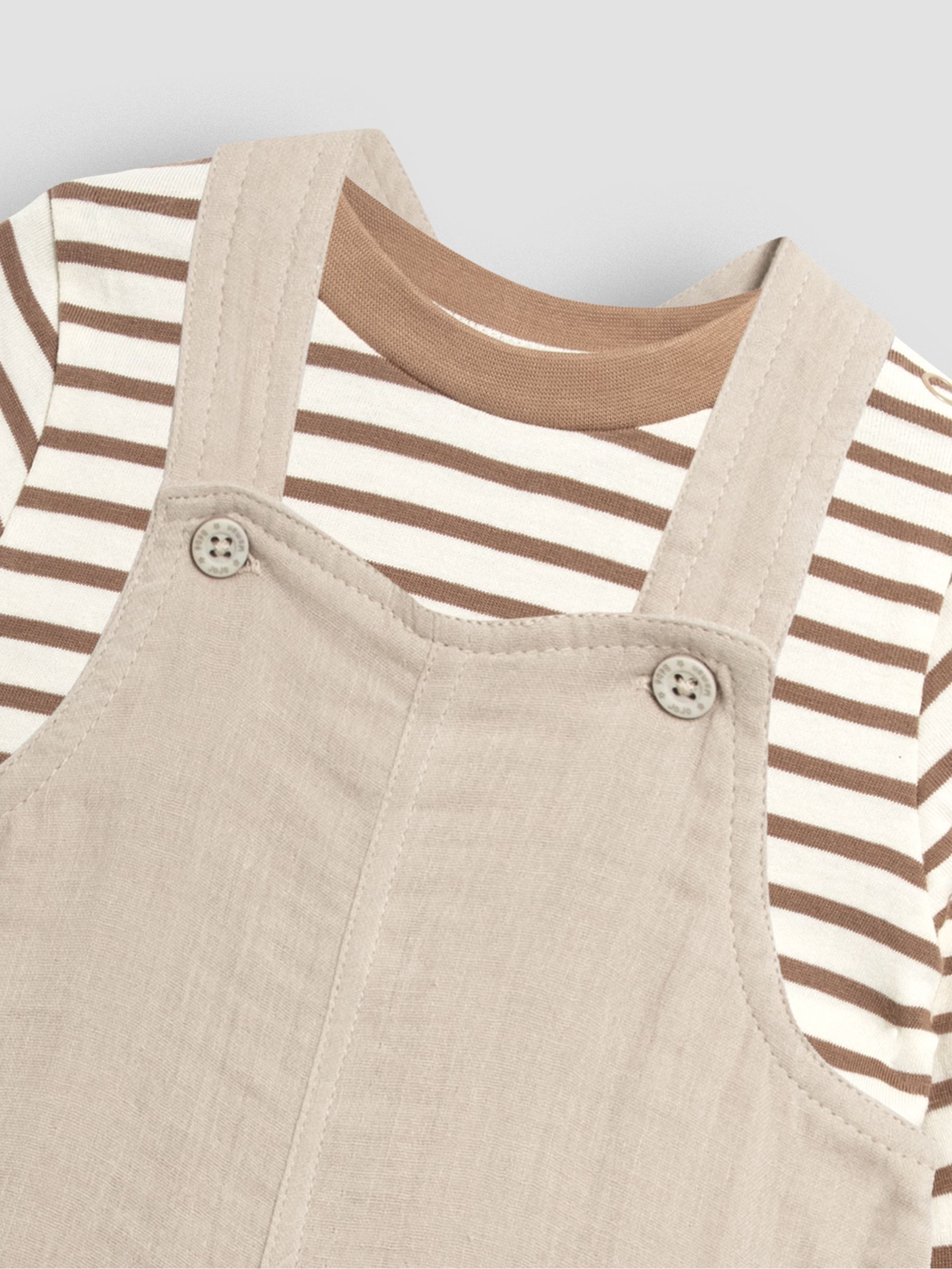 Natural Cheesecloth Dungarees And Top Set - Image 5 of 5