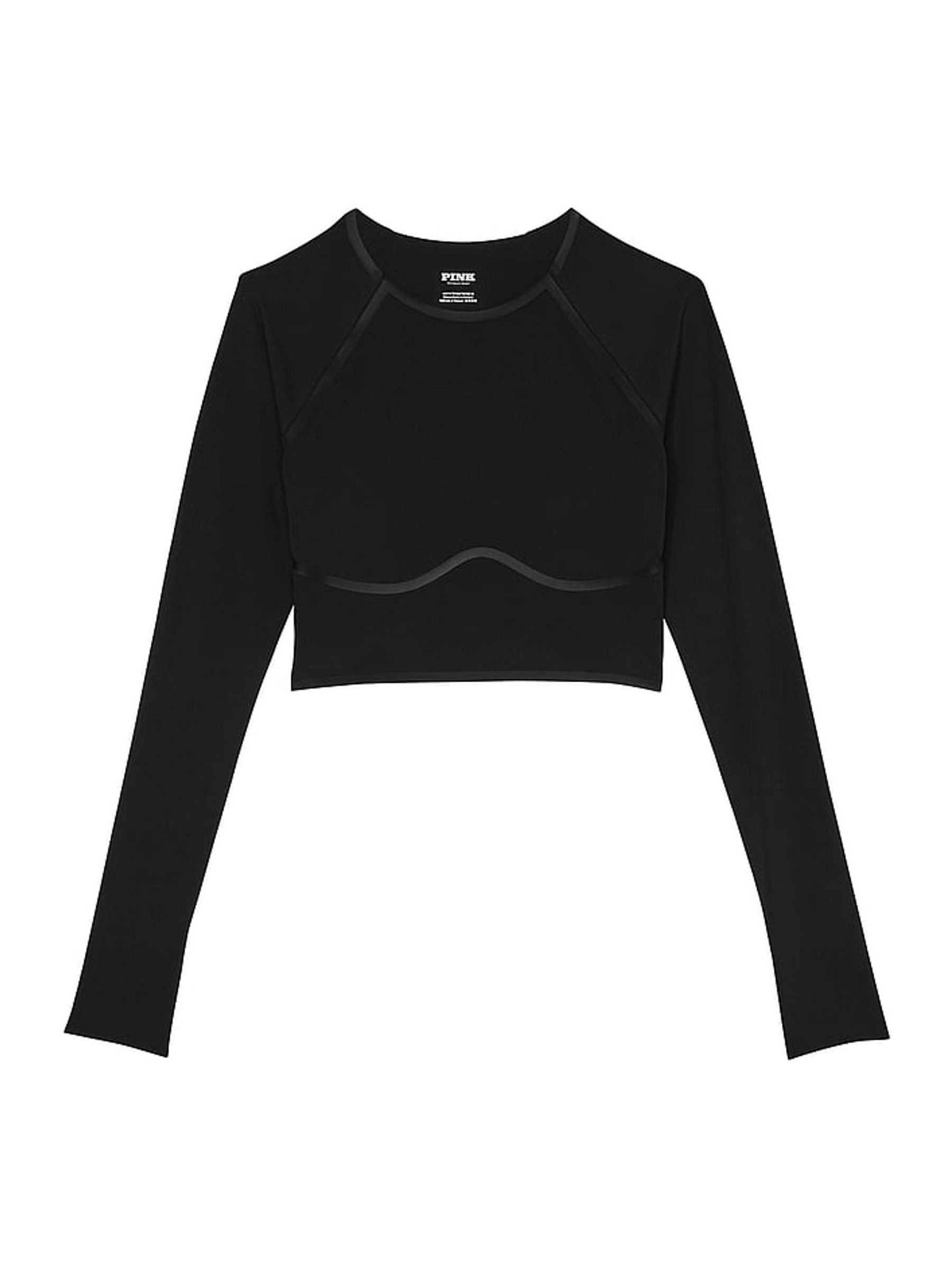 Black Relay Long Sleeve Crop Top - Image 3 of 3