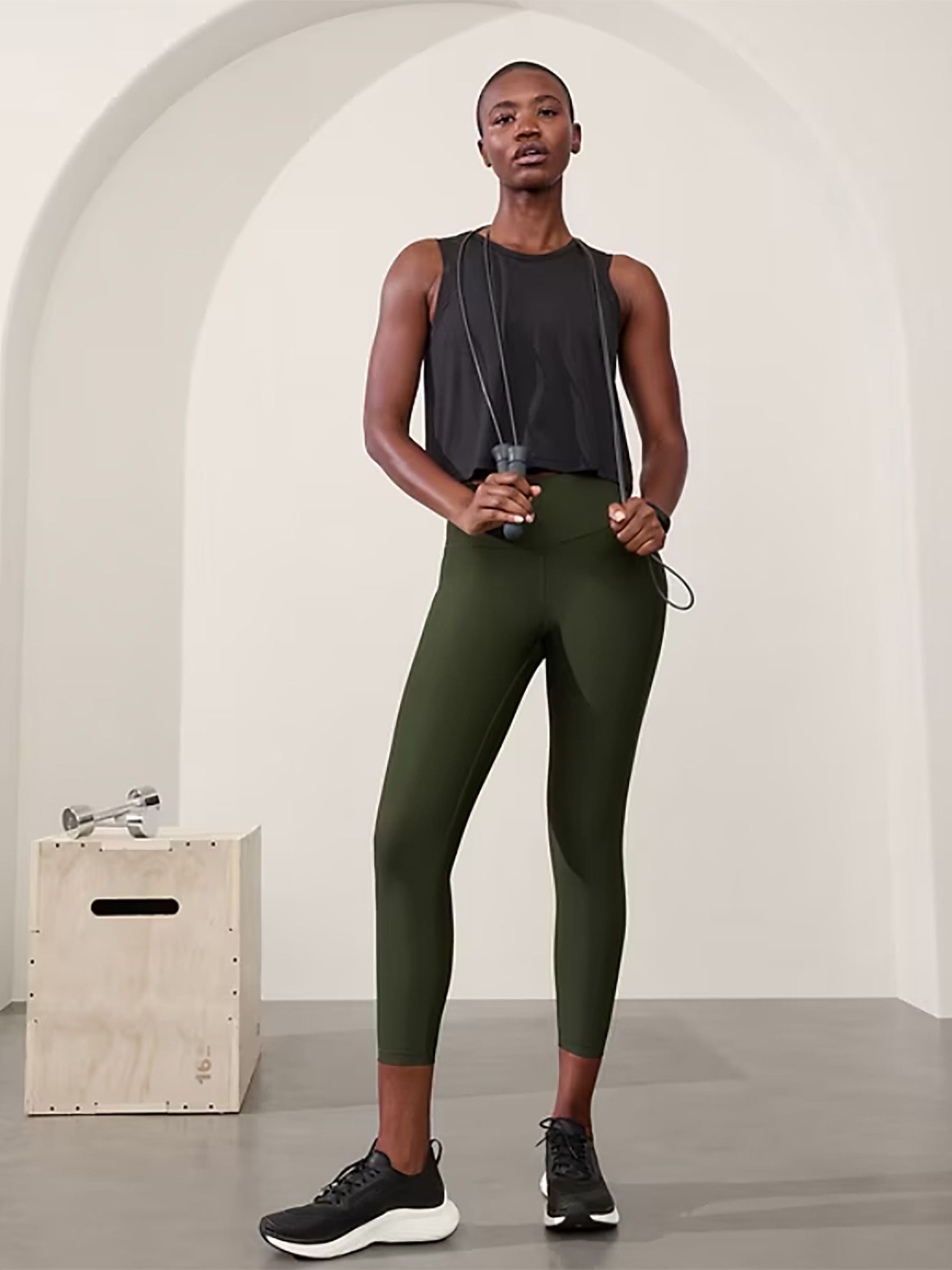 Athleta Black Solar Muscle Tank Top - Image 1 of 1