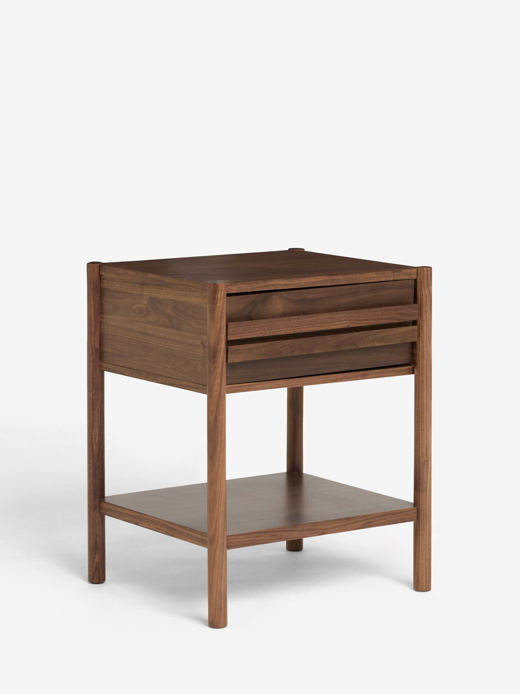 Jasper Conran London Brown 1 Drawer Belgrave Walnut 2 Drawer Bedside - Image 5 of 9