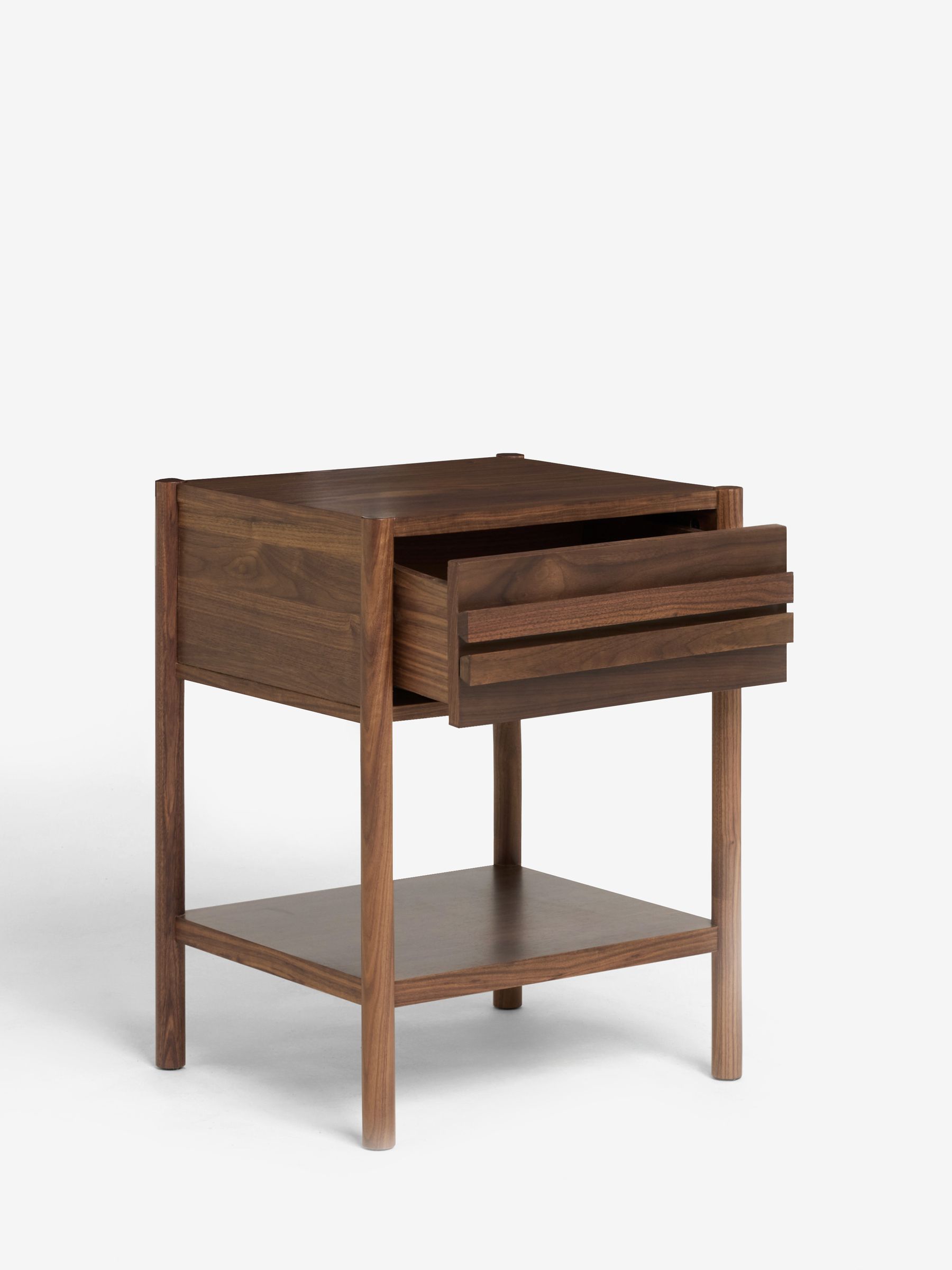 Jasper Conran London Brown 1 Drawer Belgrave Walnut 2 Drawer Bedside - Image 6 of 9