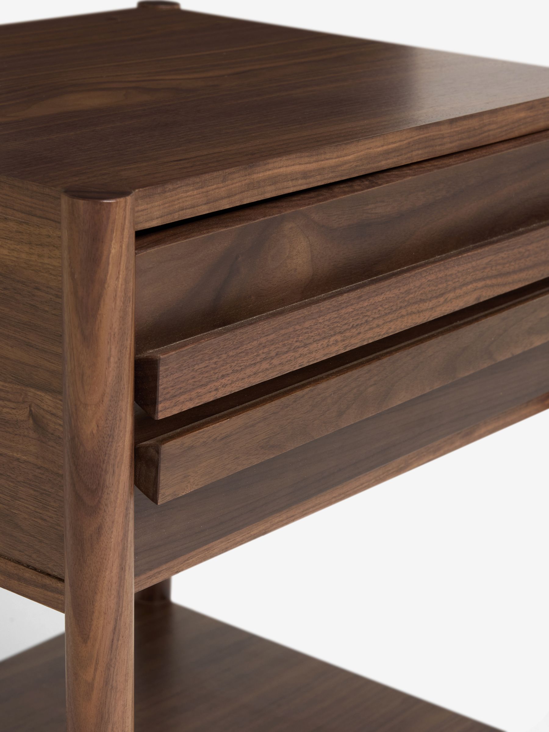 Jasper Conran London Brown 1 Drawer Belgrave Walnut 2 Drawer Bedside - Image 8 of 9