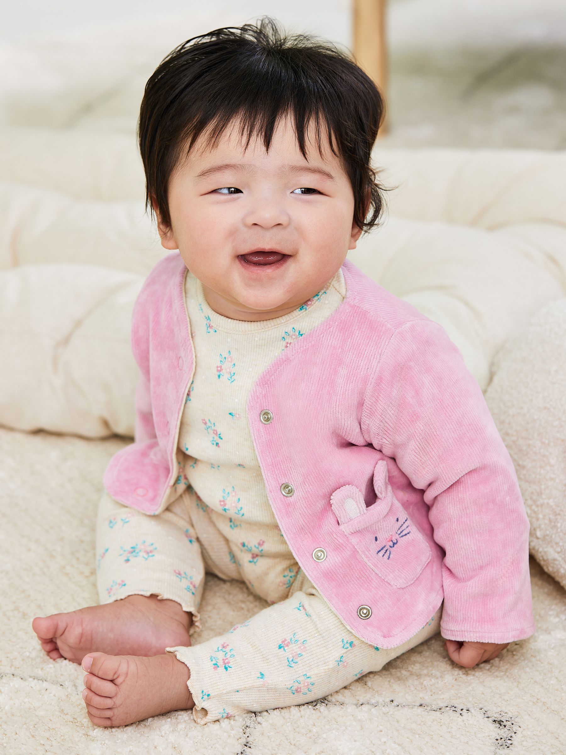 Natural 3-Piece Floral Body & Jacket Set - Image 1 of 9