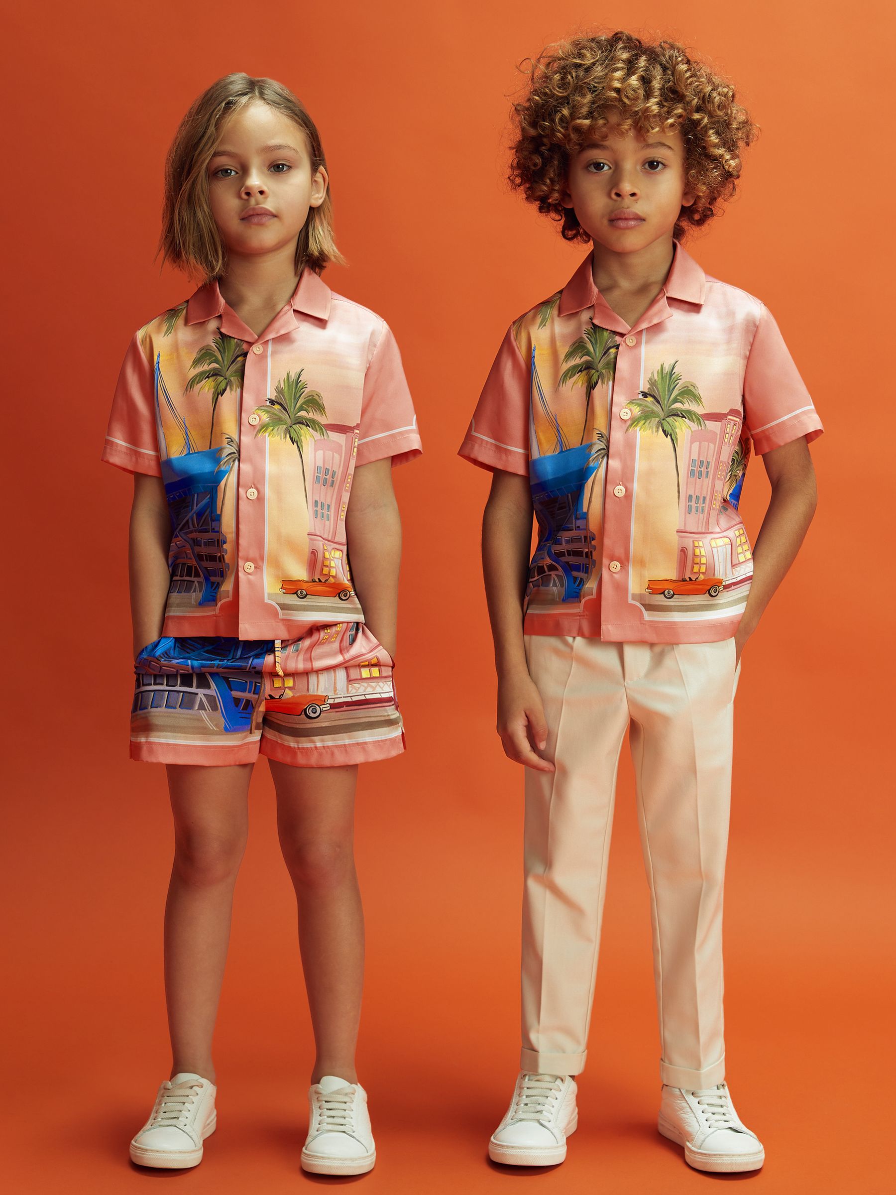 13-14 yrs McLaren F1 Miami Cuban Collar Shirt in Pink Multi - Image 1 of 9