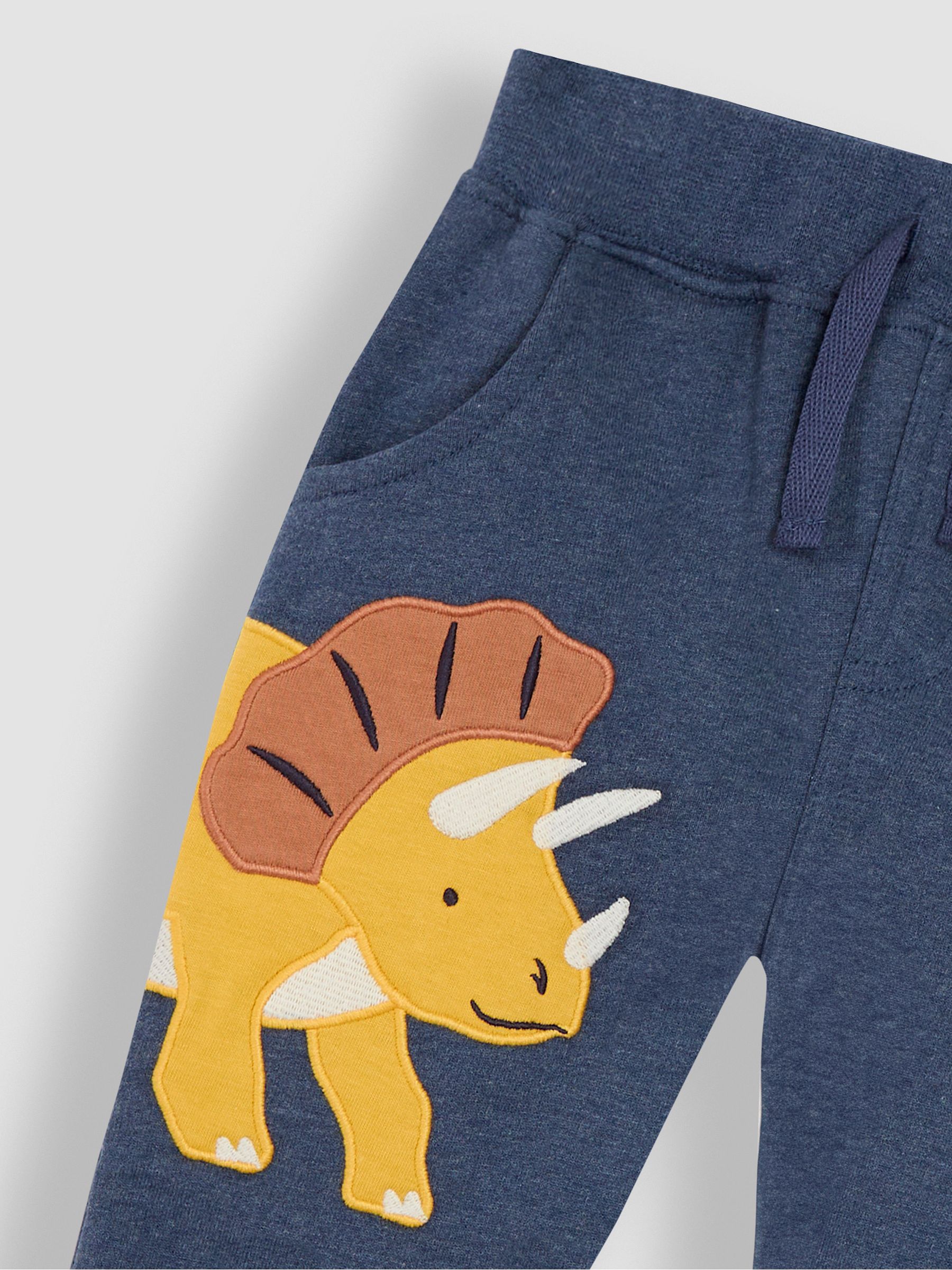 Indigo Blue Dinosaur Appliqué Pet in Pocket Joggers - Image 3 of 5