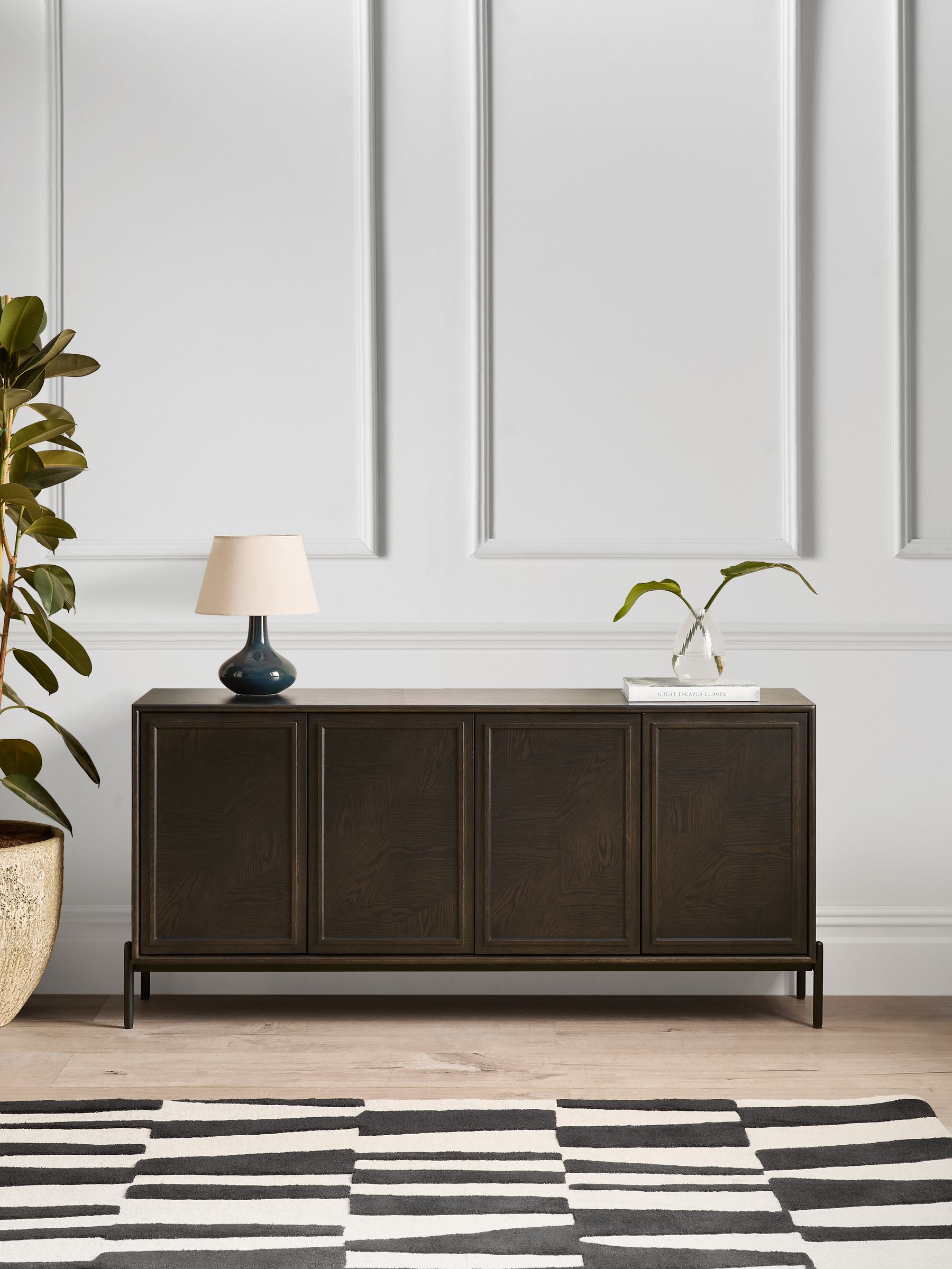 Jasper Conran London Dark Oak Aden Large Sideboard - Image 2 of 9
