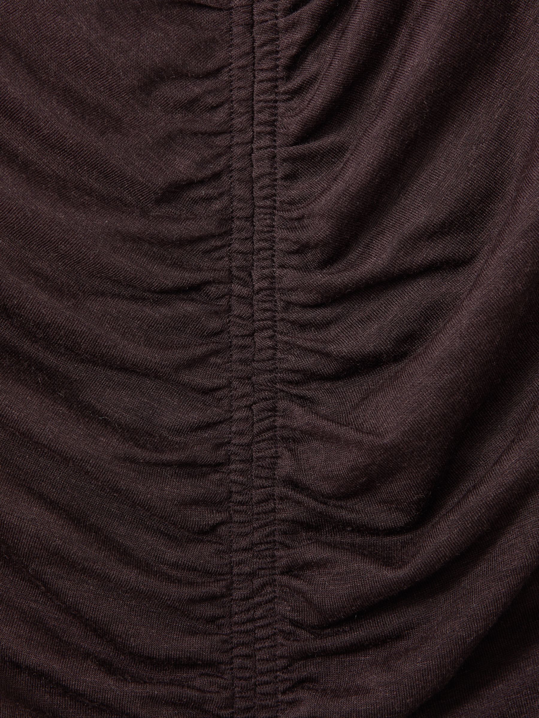 Lyocell-Wool Ruched Vest in Chocolate - Image 5 of 5