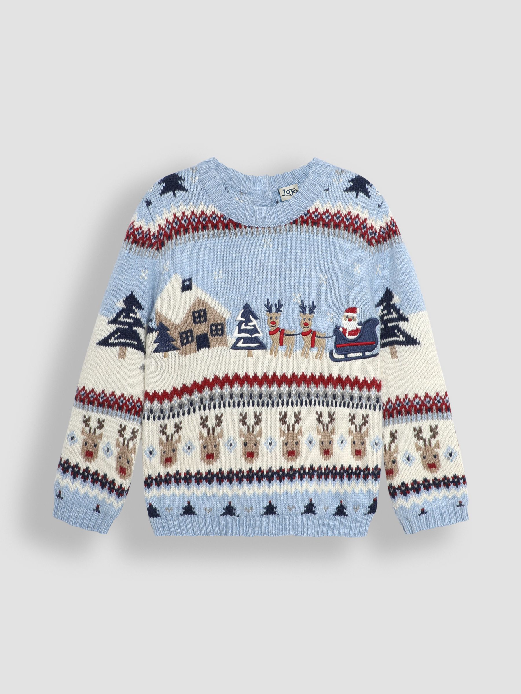 Blue Christmas Scene Jumper - Image 1 of 3