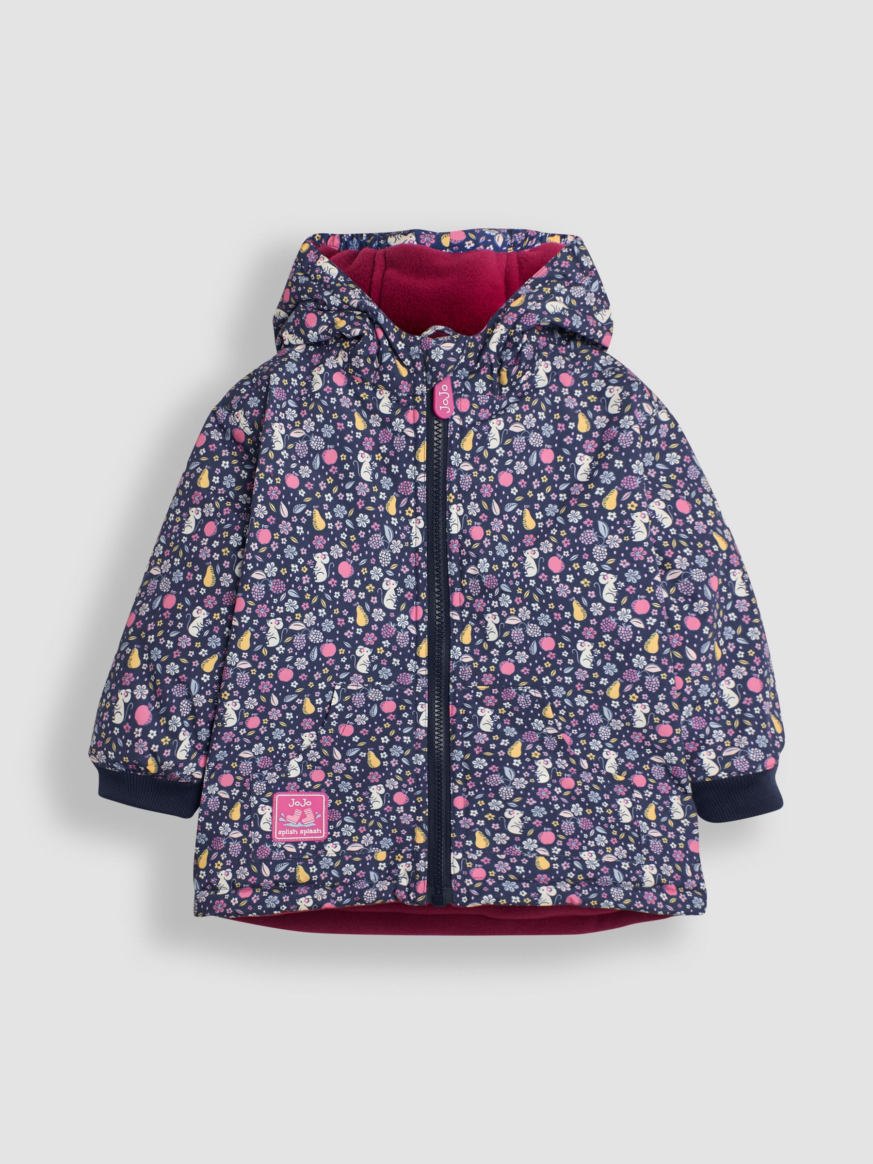 Navy Blue Mouse Fleece Lined Jacket - Image 2 of 7