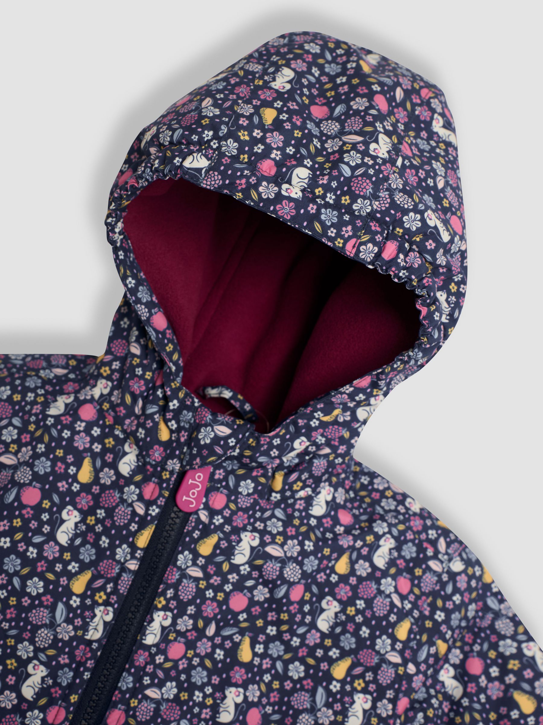 Navy Blue Mouse Fleece Lined Jacket - Image 6 of 7