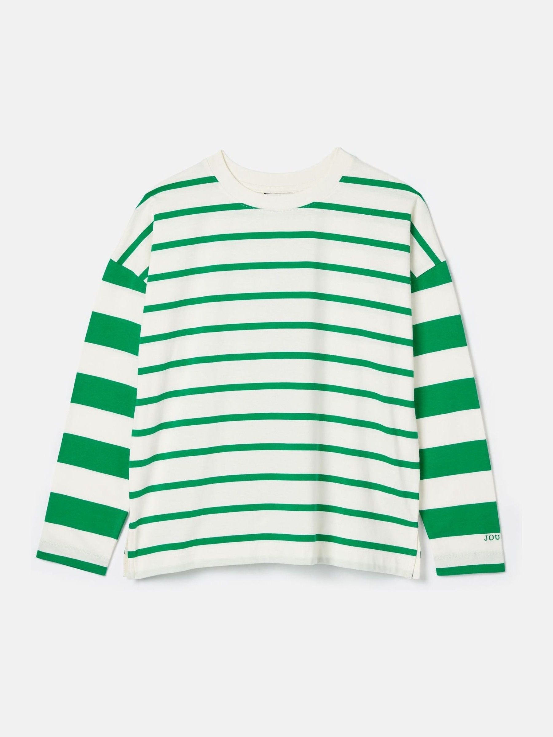 Ellie Green/White Long Sleeve Jersey Top - Image 8 of 8