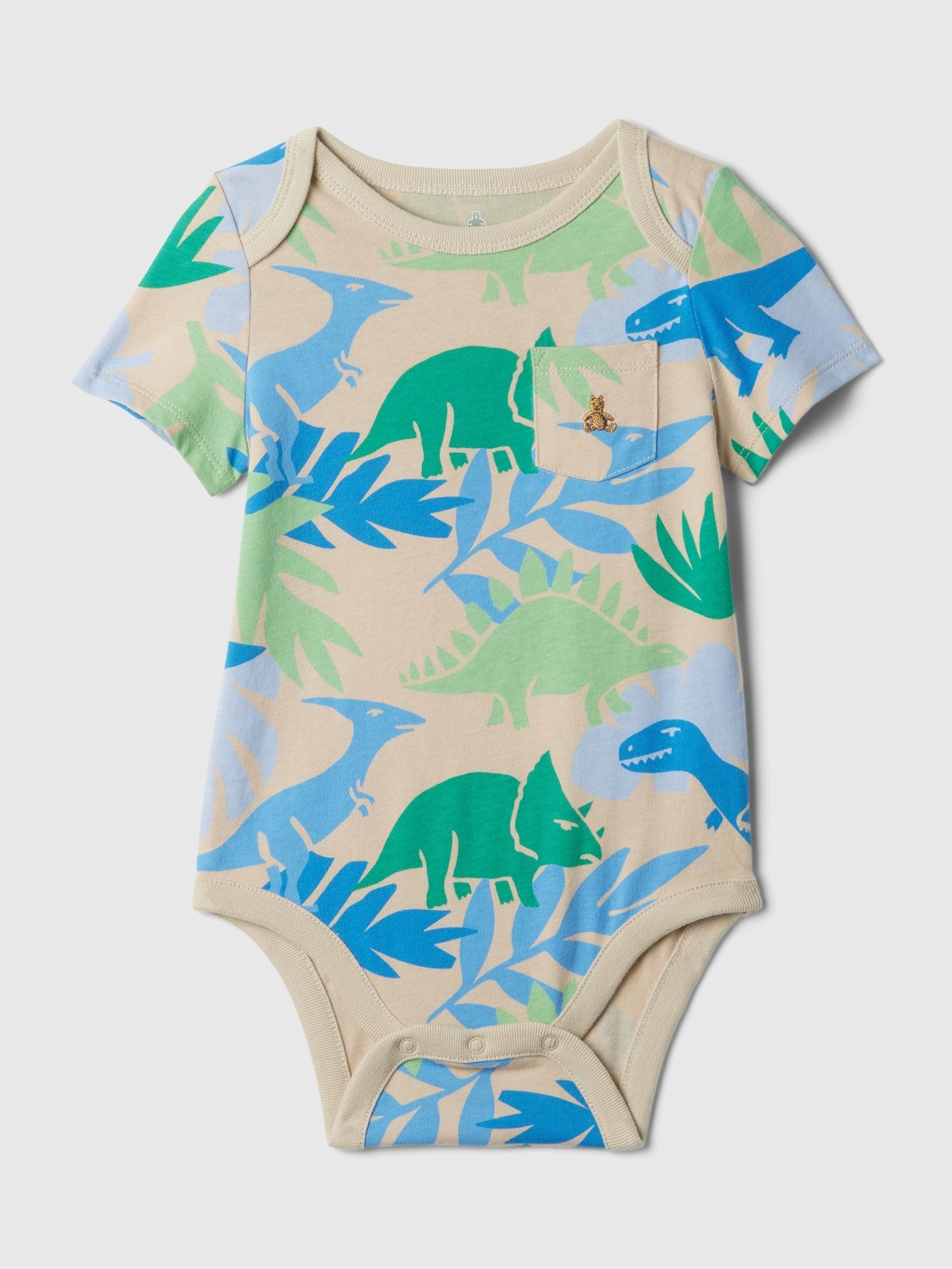 Neutral Print Brannan Bear Short Sleeve Bodysuit (Newborn-24mths) - Image 1 of 3