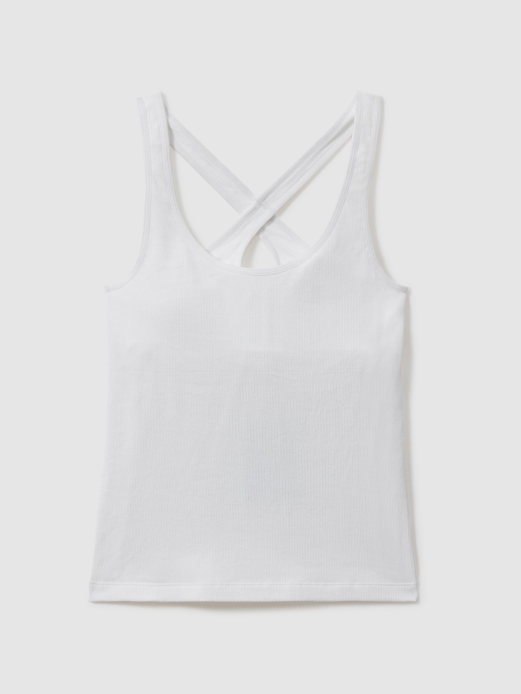 The Upside Shelf Bra Sports Vest in White - Image 2 of 6