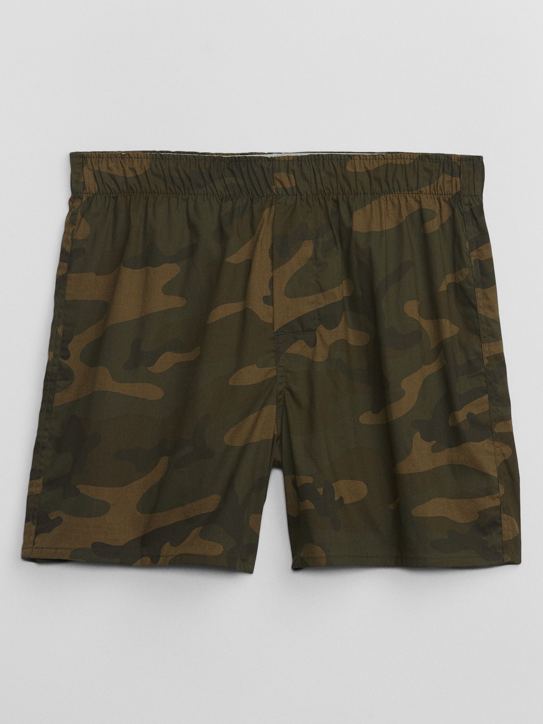 Green Poplin Camo Print Boxers - Image 1 of 1