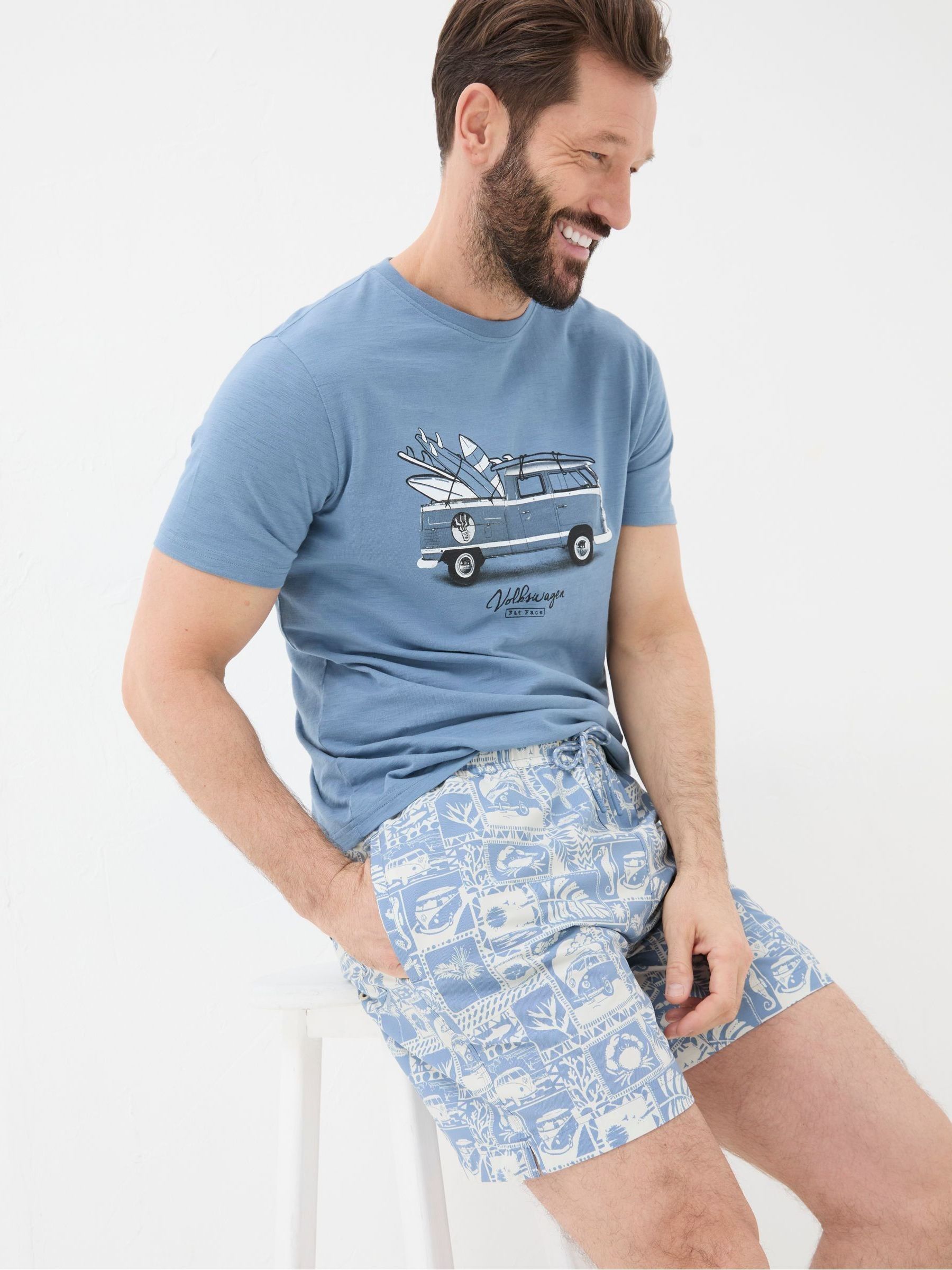 Blue Trevose VW Tile Swim Shorts - Image 3 of 5