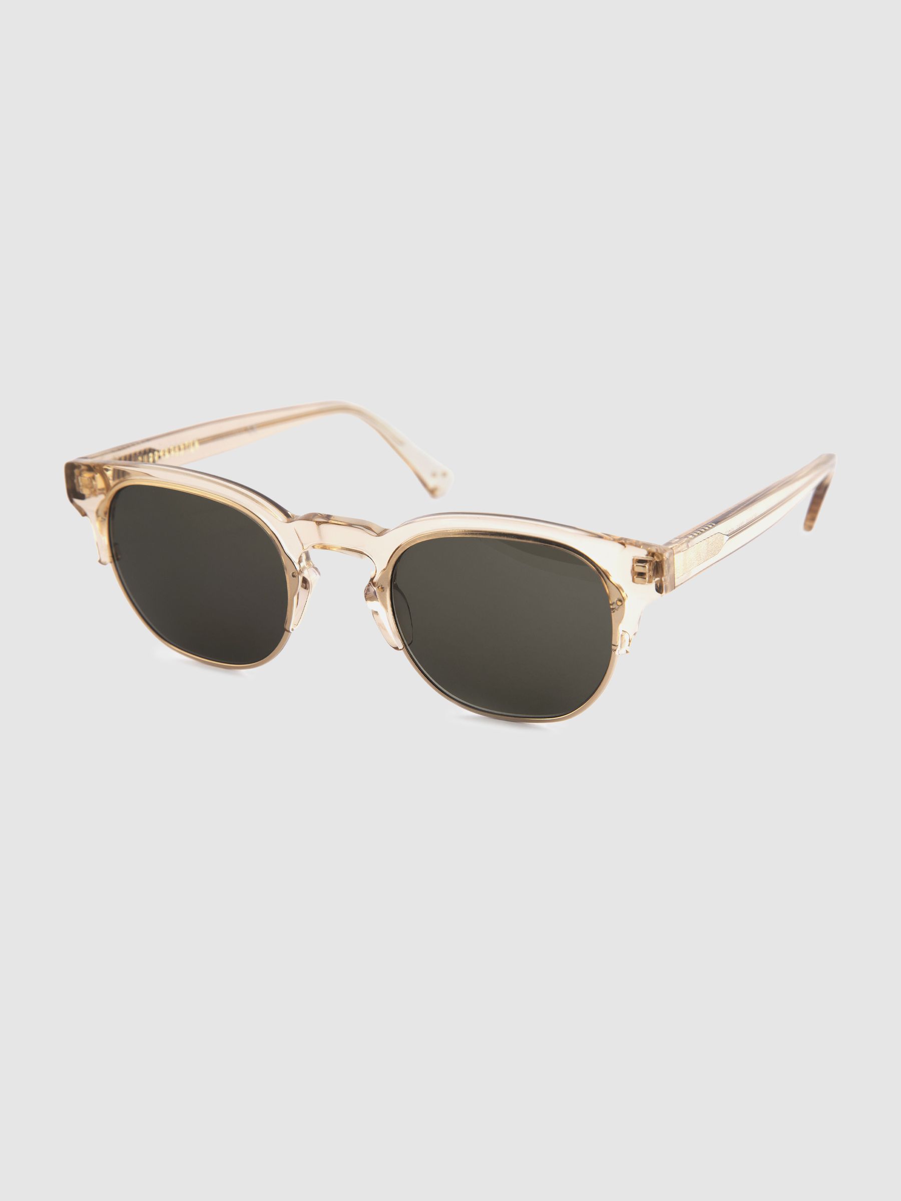 Curry and Paxton Semi Rimless Sunglasses in Champagne - Image 2 of 4