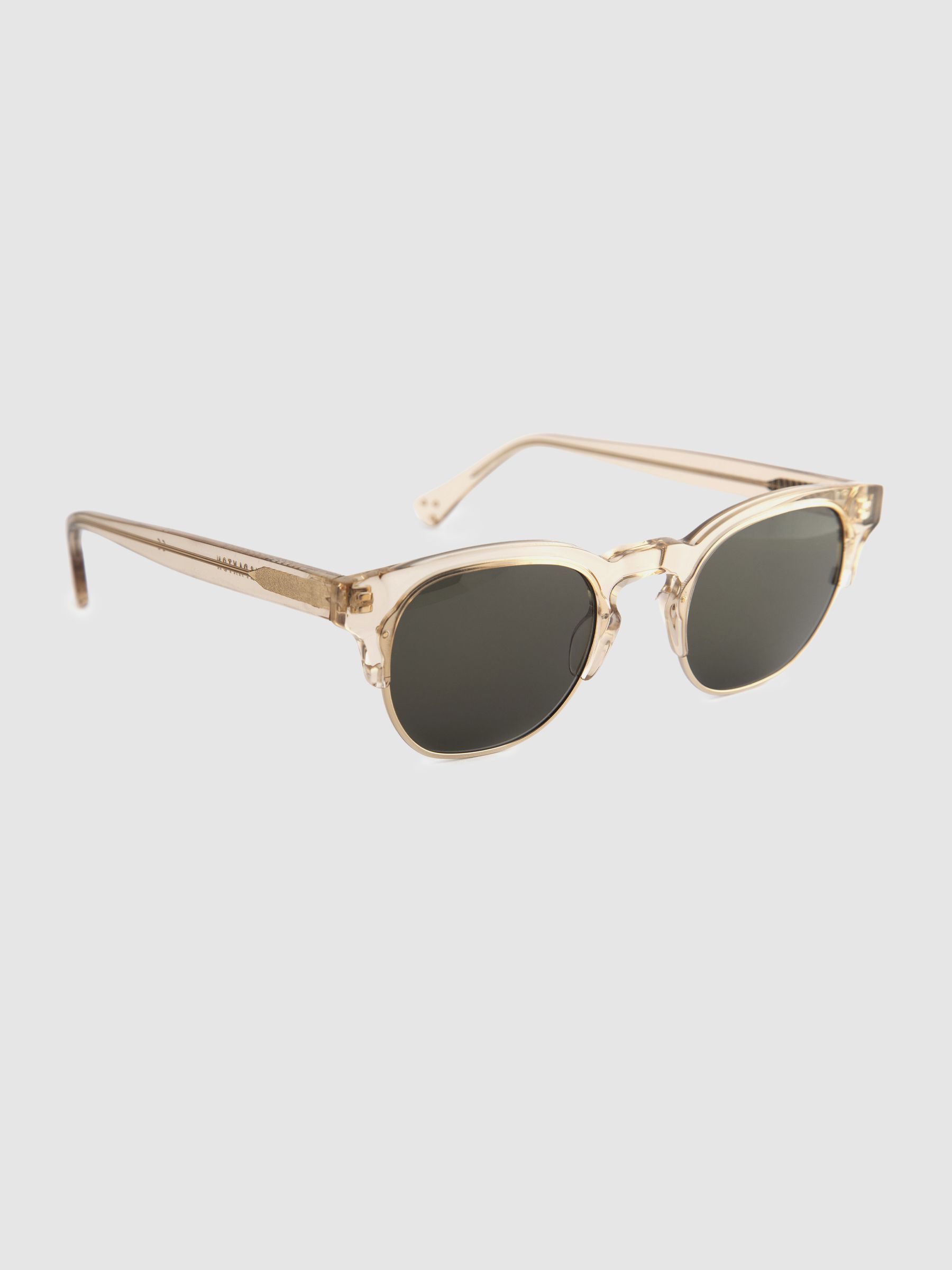 Curry and Paxton Semi Rimless Sunglasses in Champagne - Image 3 of 4