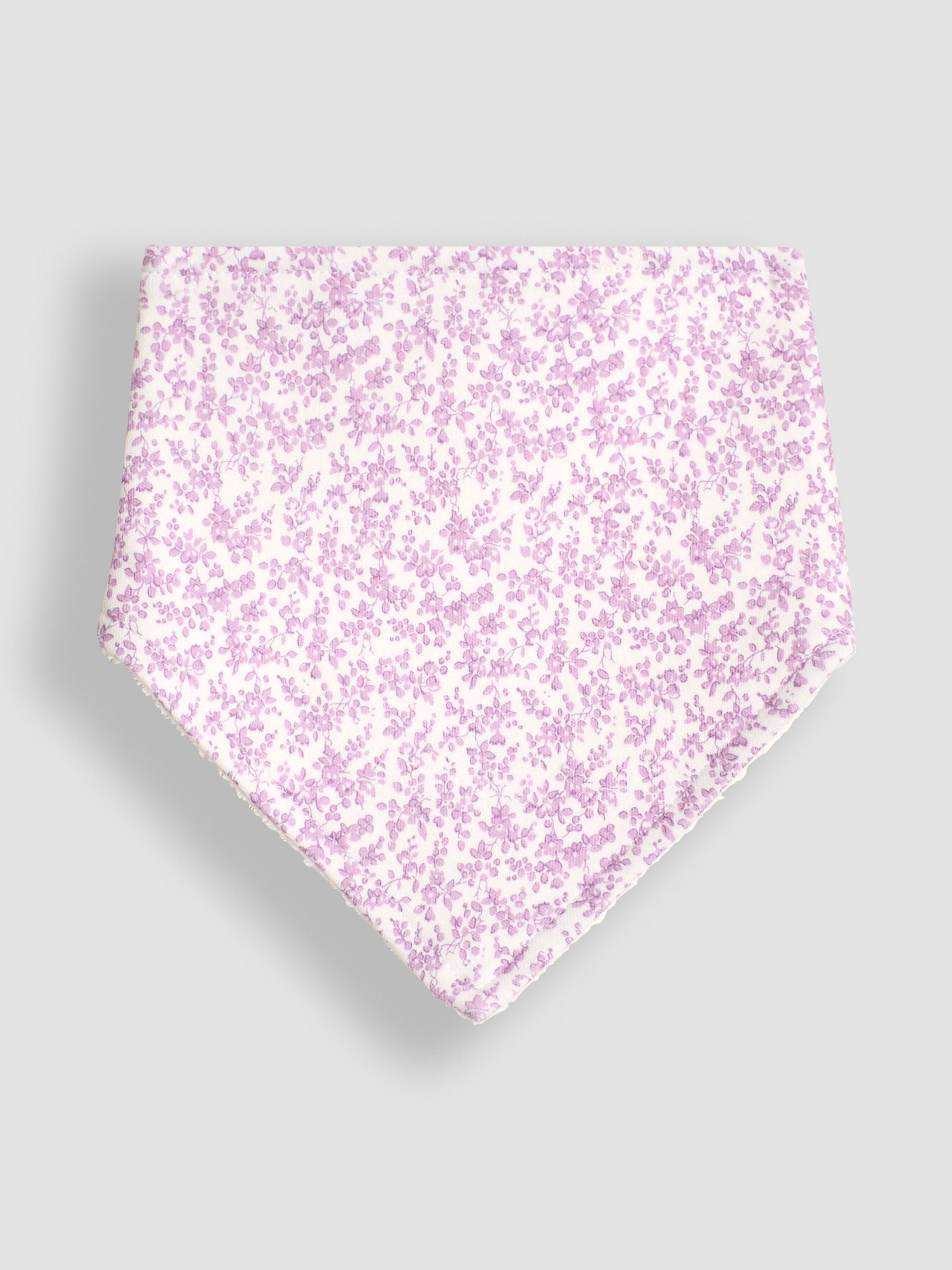 White Baby Ditsy Dribble Bibs 3 Pack - Image 2 of 8
