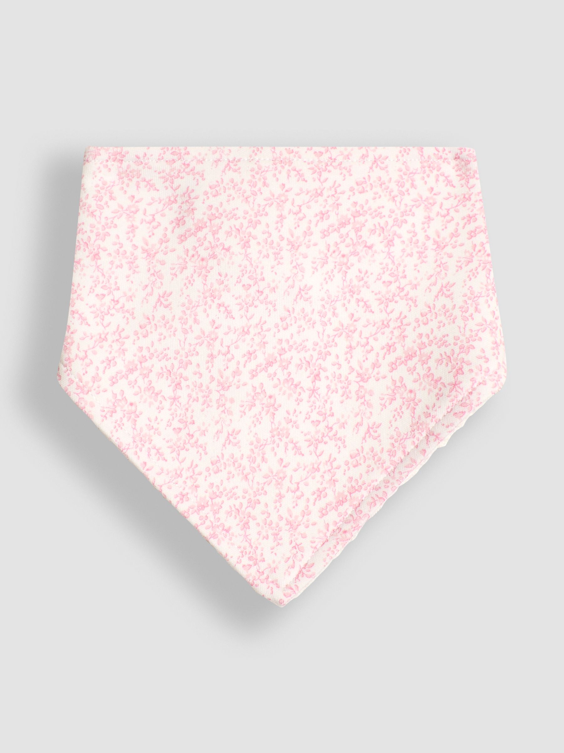 White Baby Ditsy Dribble Bibs 3 Pack - Image 6 of 8