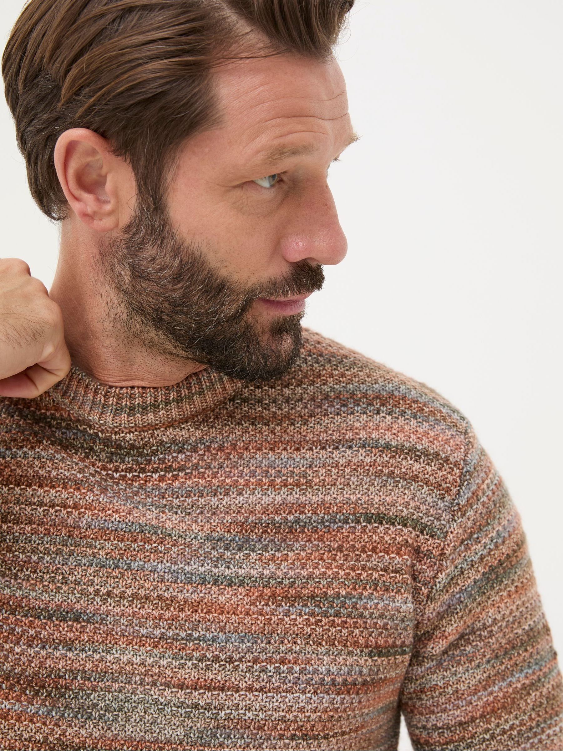 Orange Ombre Crew Neck Jumper - Image 4 of 5