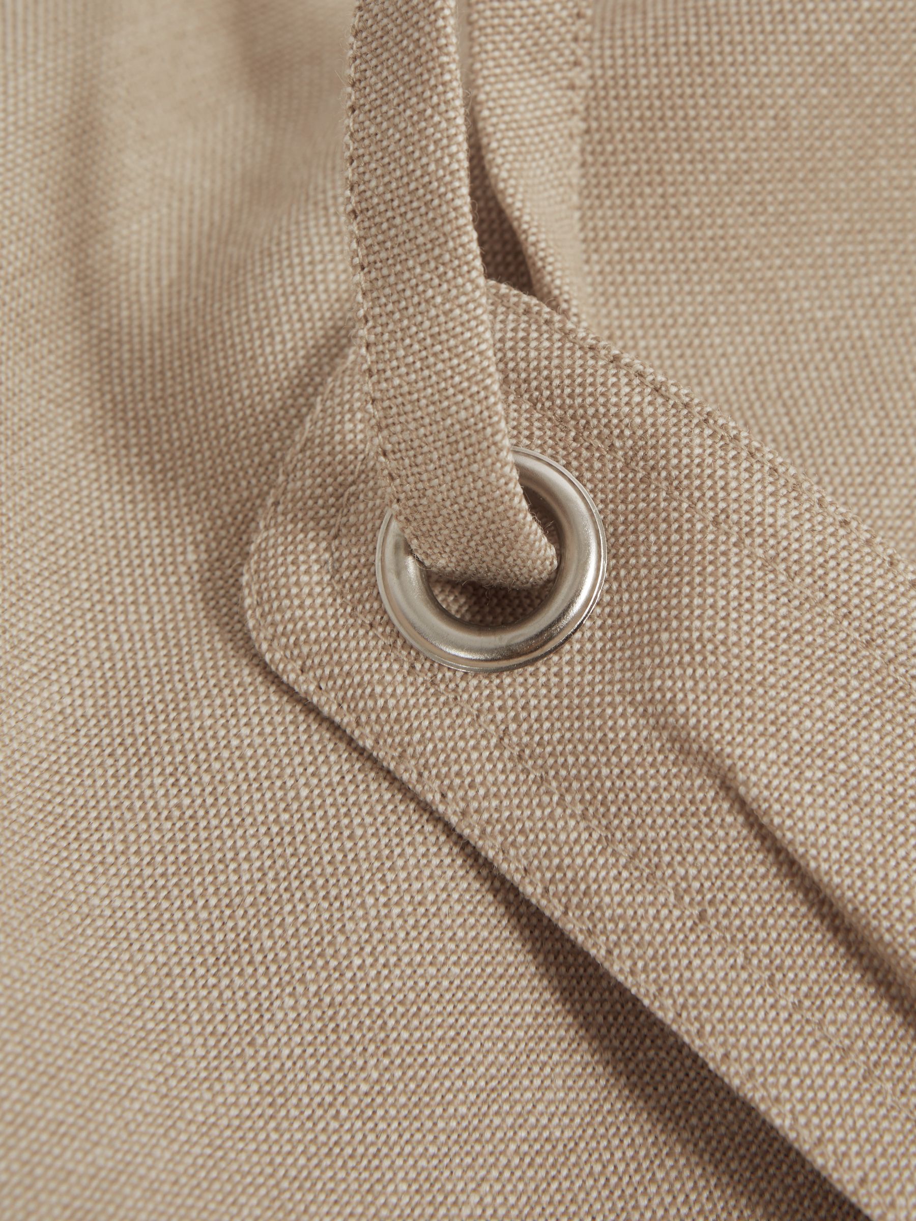 Wool Strappy Tie Back Mini Dress in Neutral - image 5