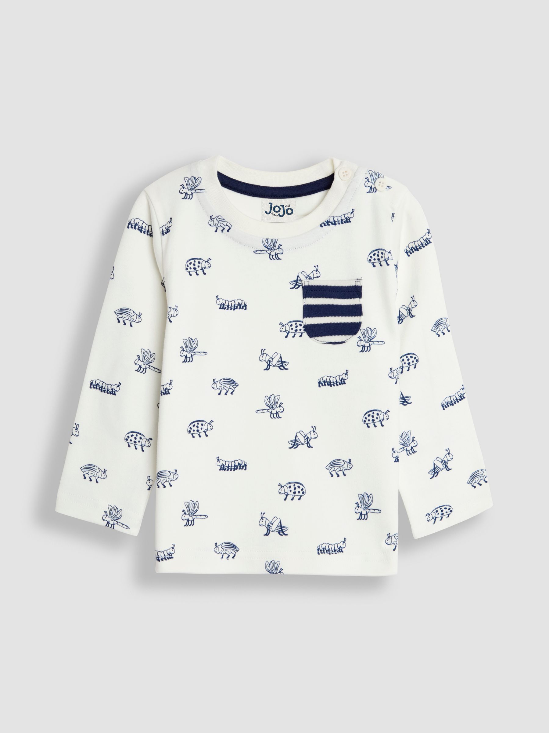 Stone Bug Print & Stripe Long Sleeve 2-Pack Tops - Image 4 of 5