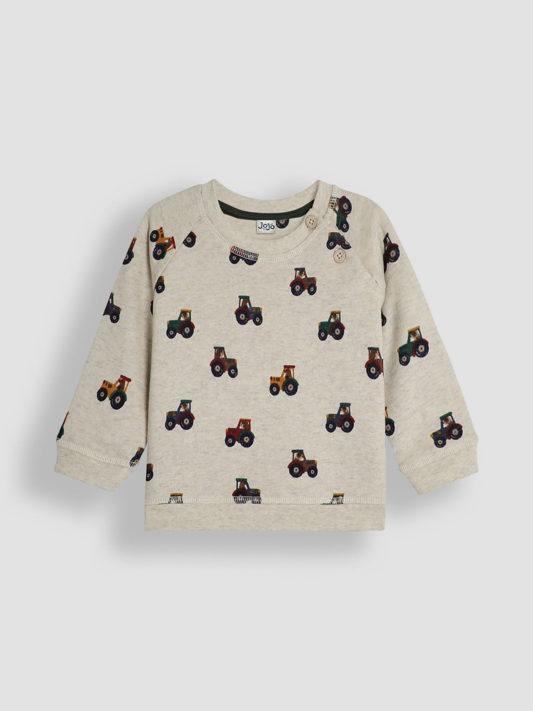 Natural Tractor Tiger Print Sweatshirt & Velour Cargo Jogger Set - Image 2 of 5