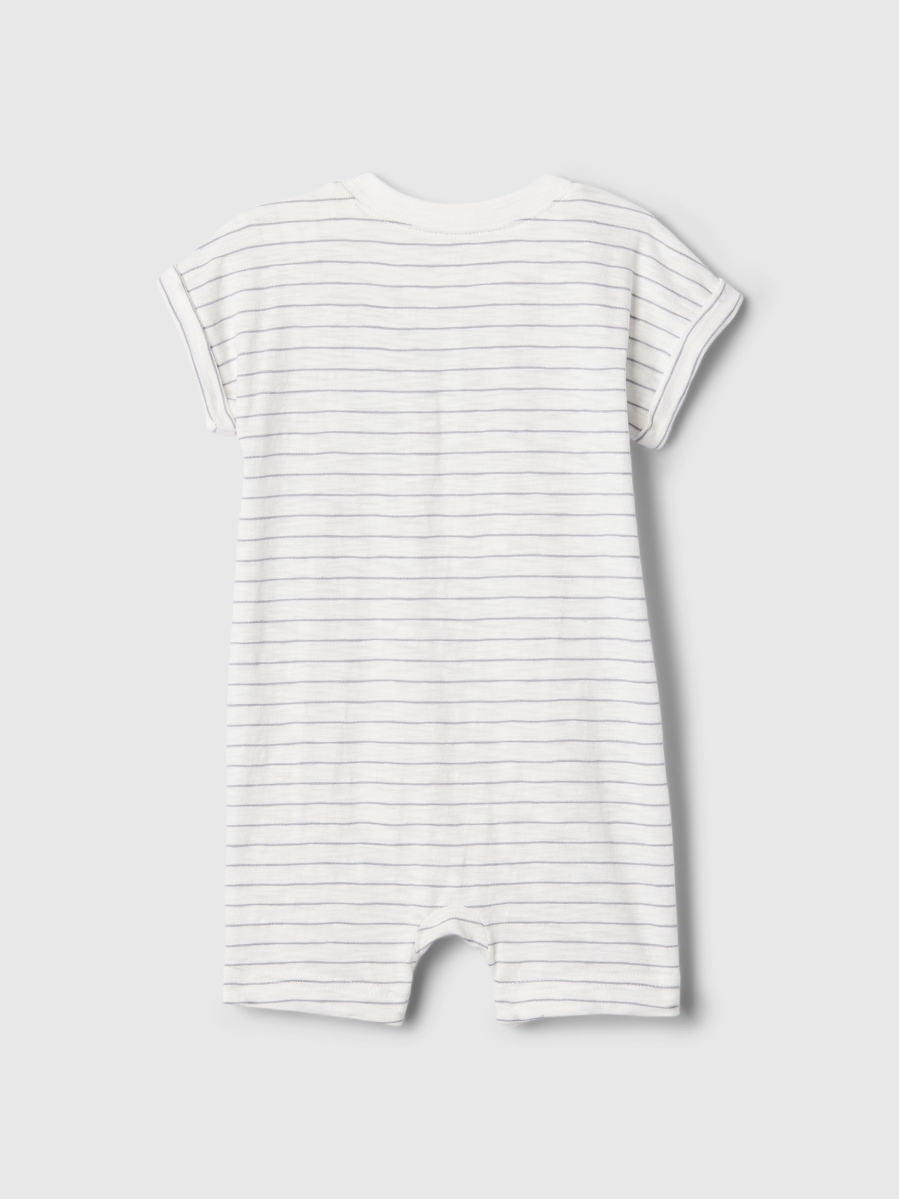 White Graphic Stripe Rompersuit (Newborn-24mths) - Image 2 of 2