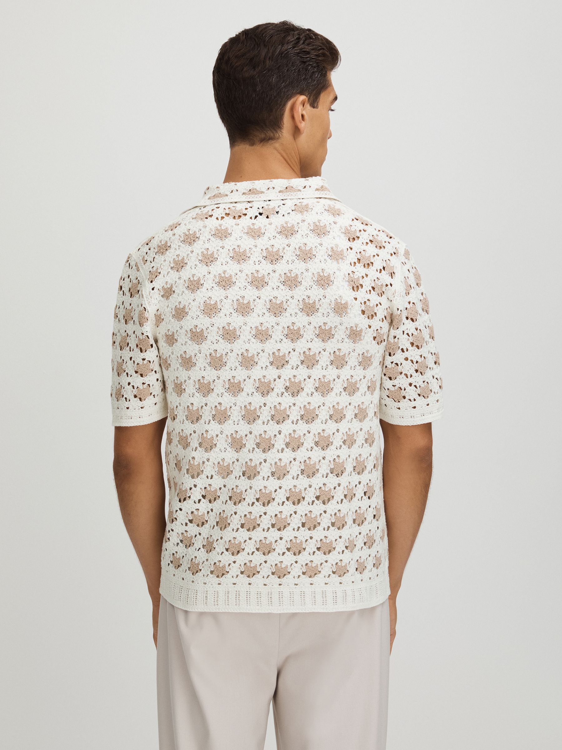 Wax London Crochet Shirt in Ecru - Image 4 of 5