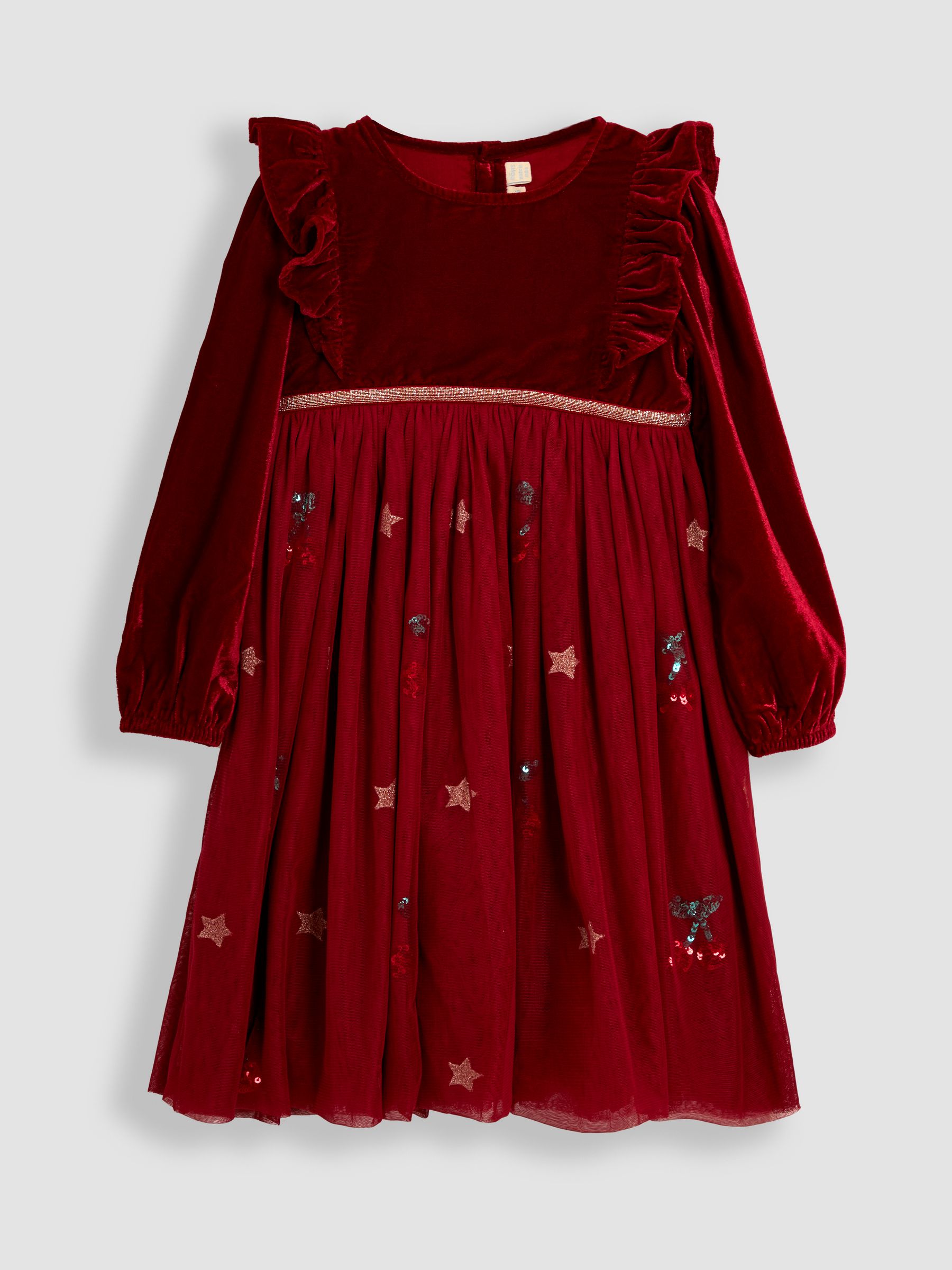 Red Cherry Sequin Party Dress - Image 1 of 3